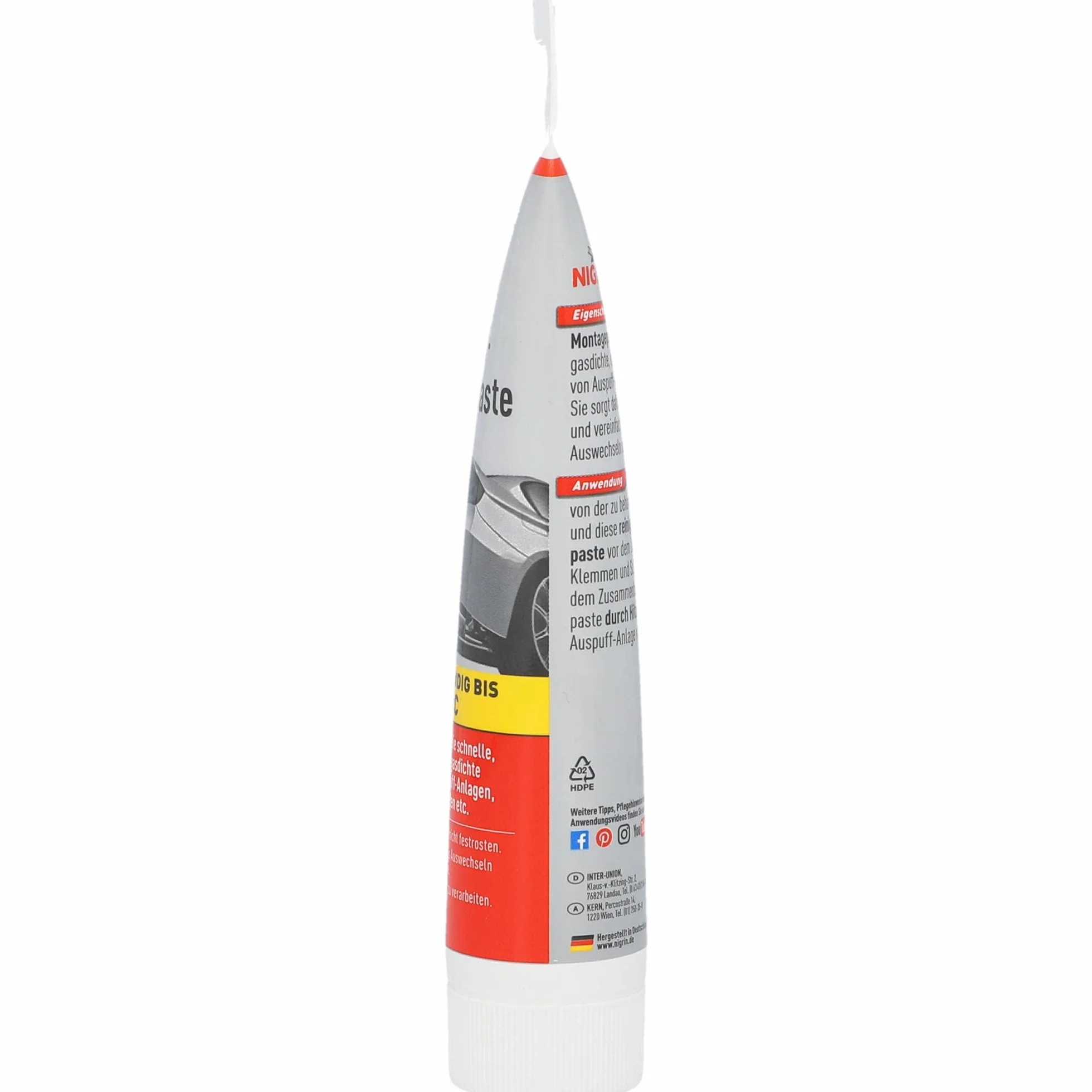 NIGRIN Pasta montażowa rury wydechowej, odporna na wysokie temperatury, nadaje się do szybkiego montażu układów wydechowych, 150 g