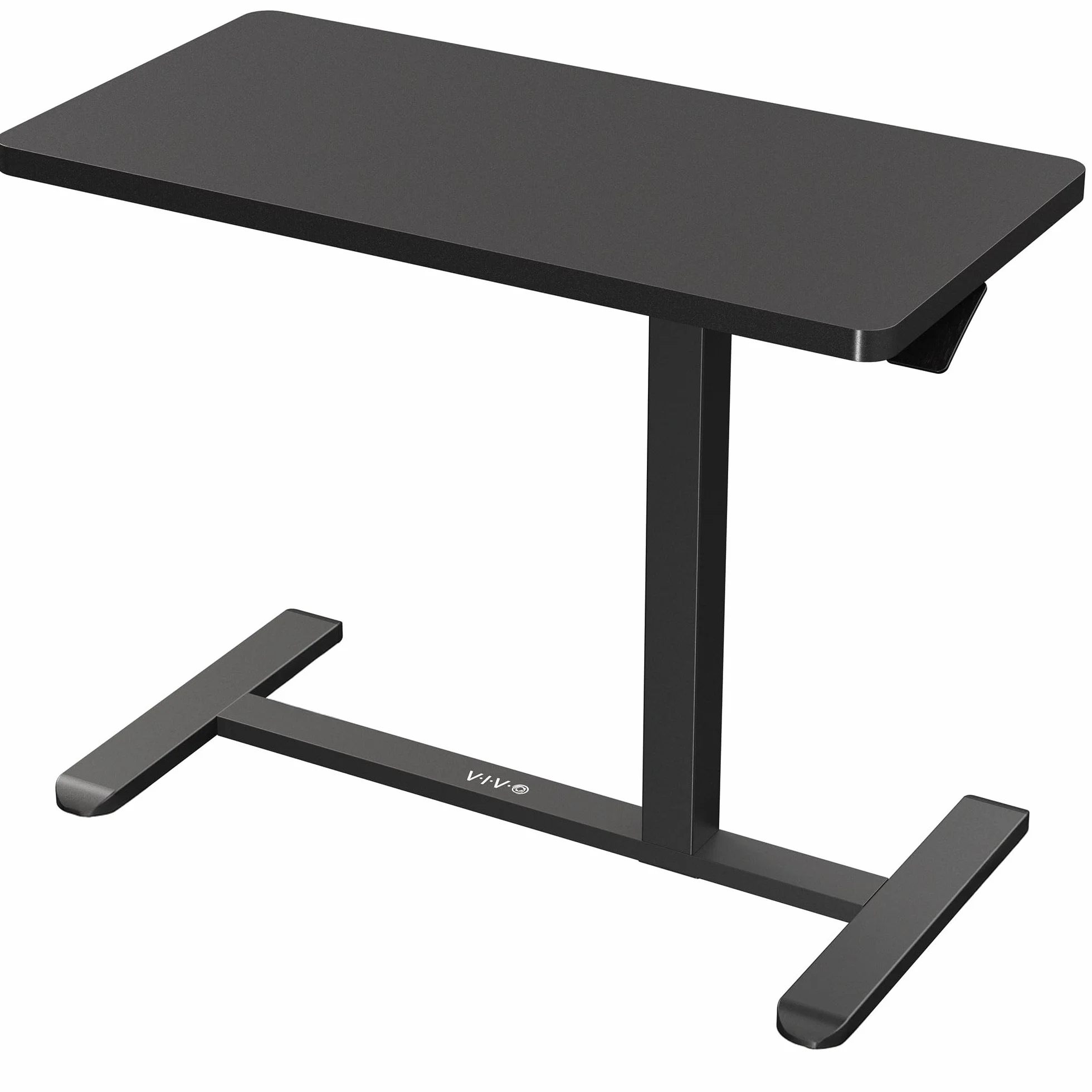 VIVO Pneumatyczny stolik na laptopa 32x16 cali mobilny pulpit z ukrytymi kółkami czarny CART-V02L