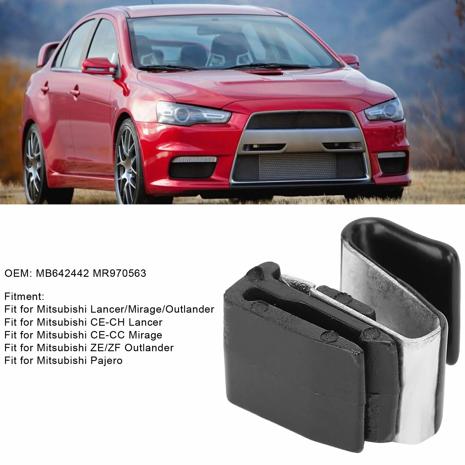 Akozon MB642442 MR970563 Sprężyna drzwi paliwa, czarny Auto Auto zacisk sprężyny gazowej drzwi paliwa silnika pasuje do Lancer/Mirage/Outlander