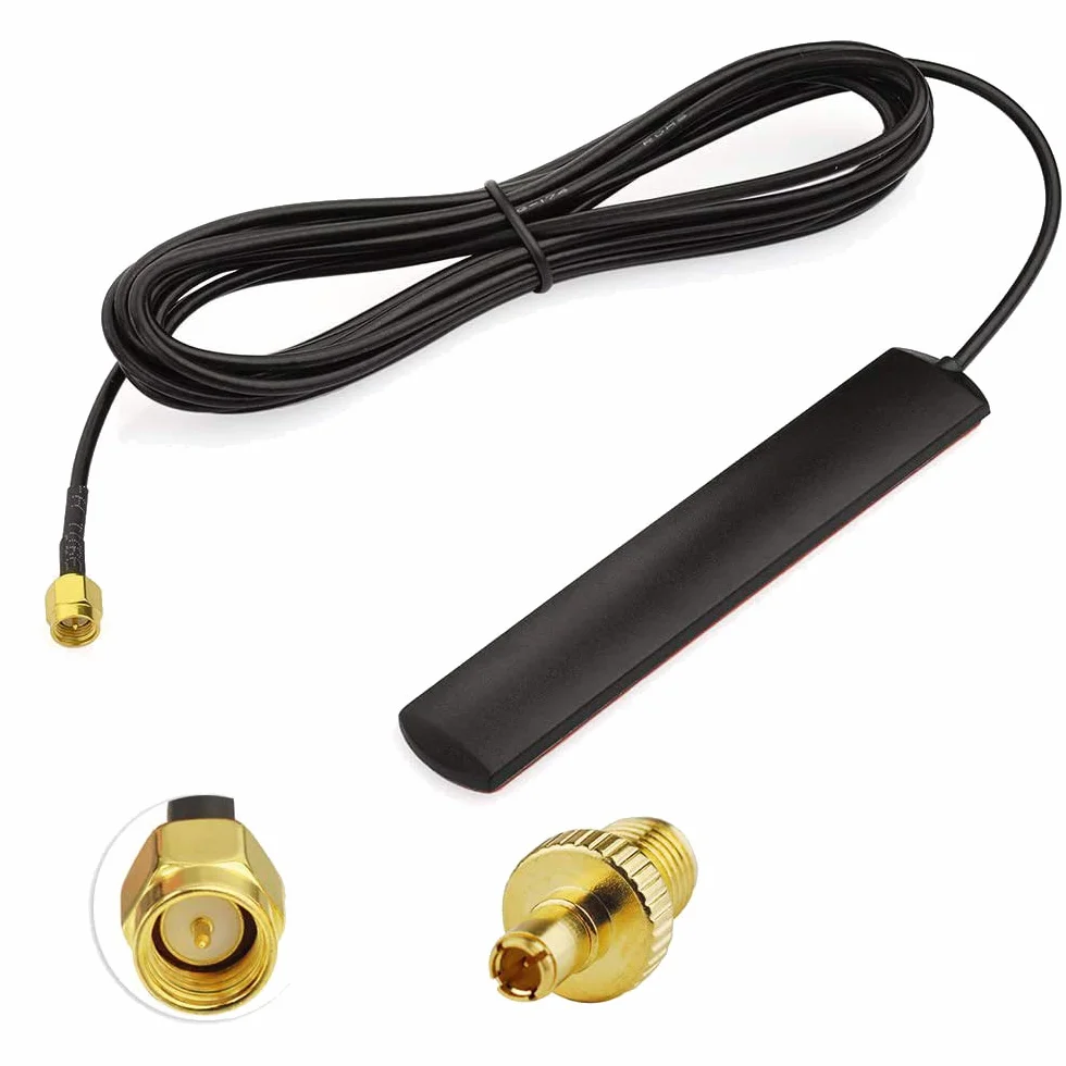 Superbat Antena 4G LTE GSM Omni-Directional 700-2600 MHz, montaż samoprzylepny, antena z SMA Male Connector do samochodu, hotspotu, routera, modemu bramy 10ft