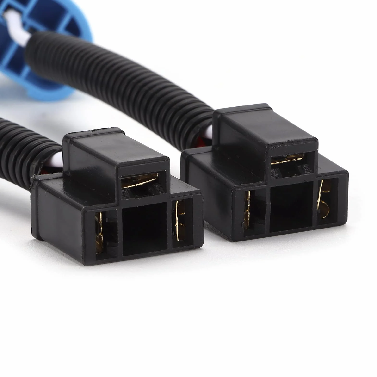 H4 do Hb5 Kabel do Konwersji Reflektorów Drut Pcv 2 szt. 9007 Męski na H4 9003 żeński Przewód Złącze Wiązki Przewodów Zamiennik dla Reflektora H2 12V-24V