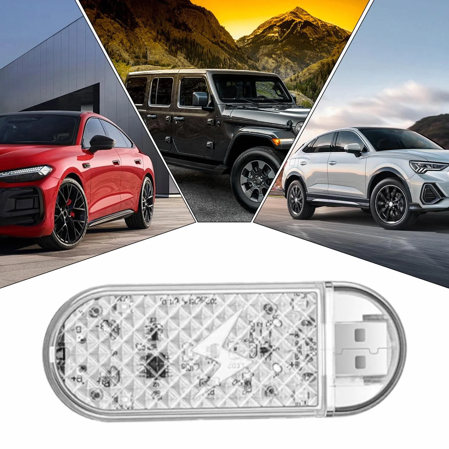 Magnetyczna lampka LED z czujnikiem powitalnym do drzwi samochodu, oświetlenie projektora USB