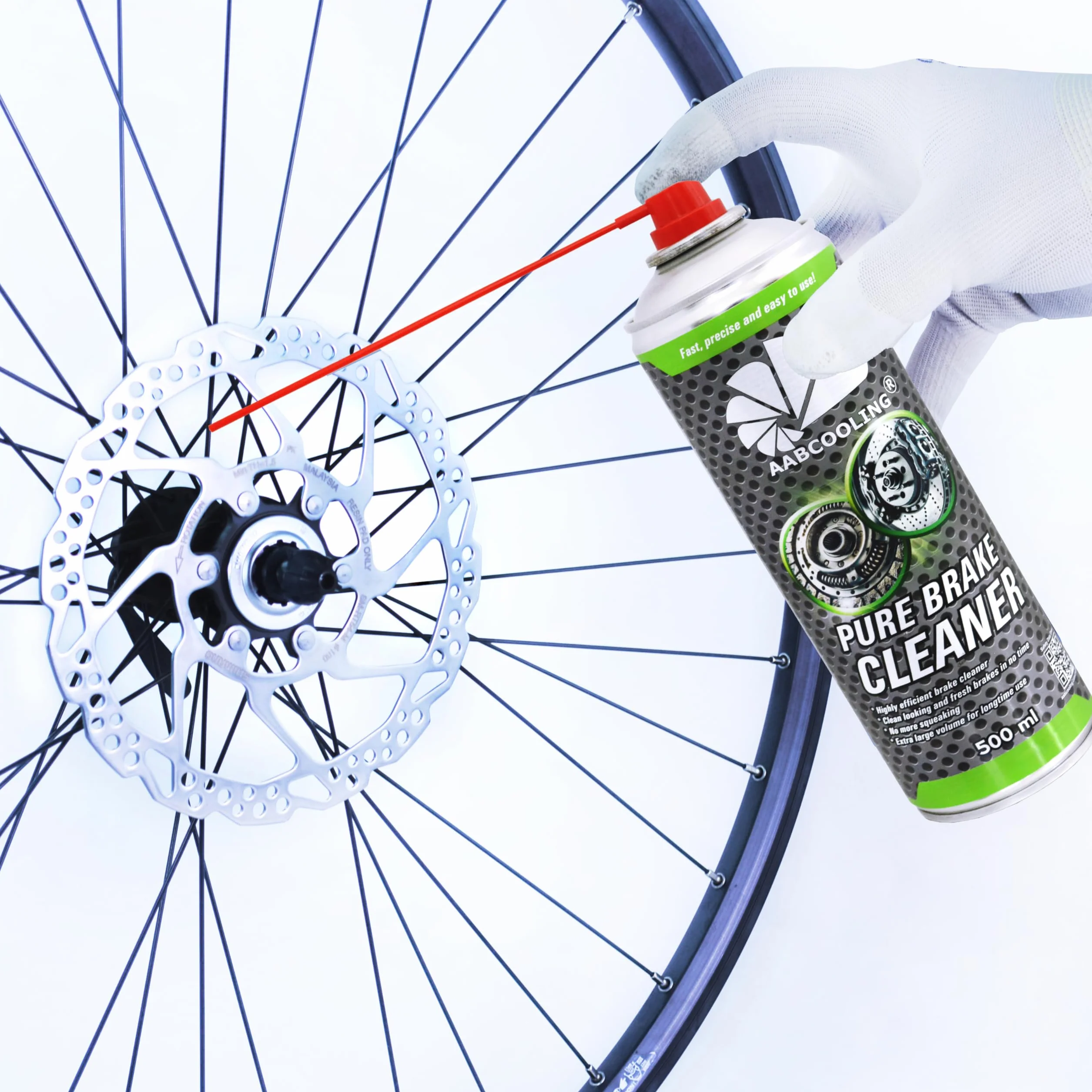 AABCOOLING Środek do czyszczenia silników w sprayu 500 ml – Usuwa smar, olej i pył hamulcowy – Do silników, przekładni i tarcz hamulcowych, do czyszczenia części do samochodów, motocykli i rowerów