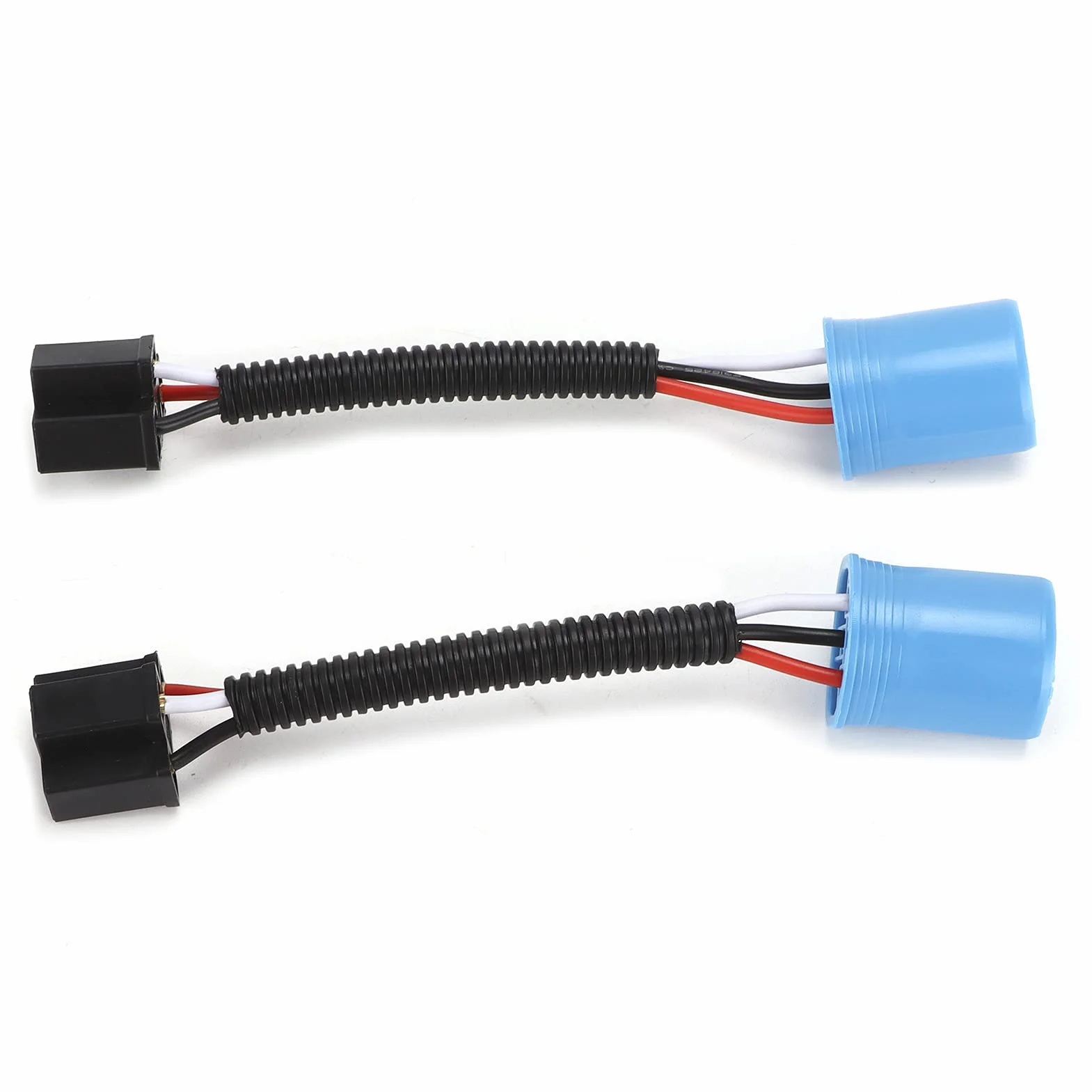 H4 do Hb5 Kabel do Konwersji Reflektorów Drut Pcv 2 szt. 9007 Męski na H4 9003 żeński Przewód Złącze Wiązki Przewodów Zamiennik dla Reflektora H2 12V-24V