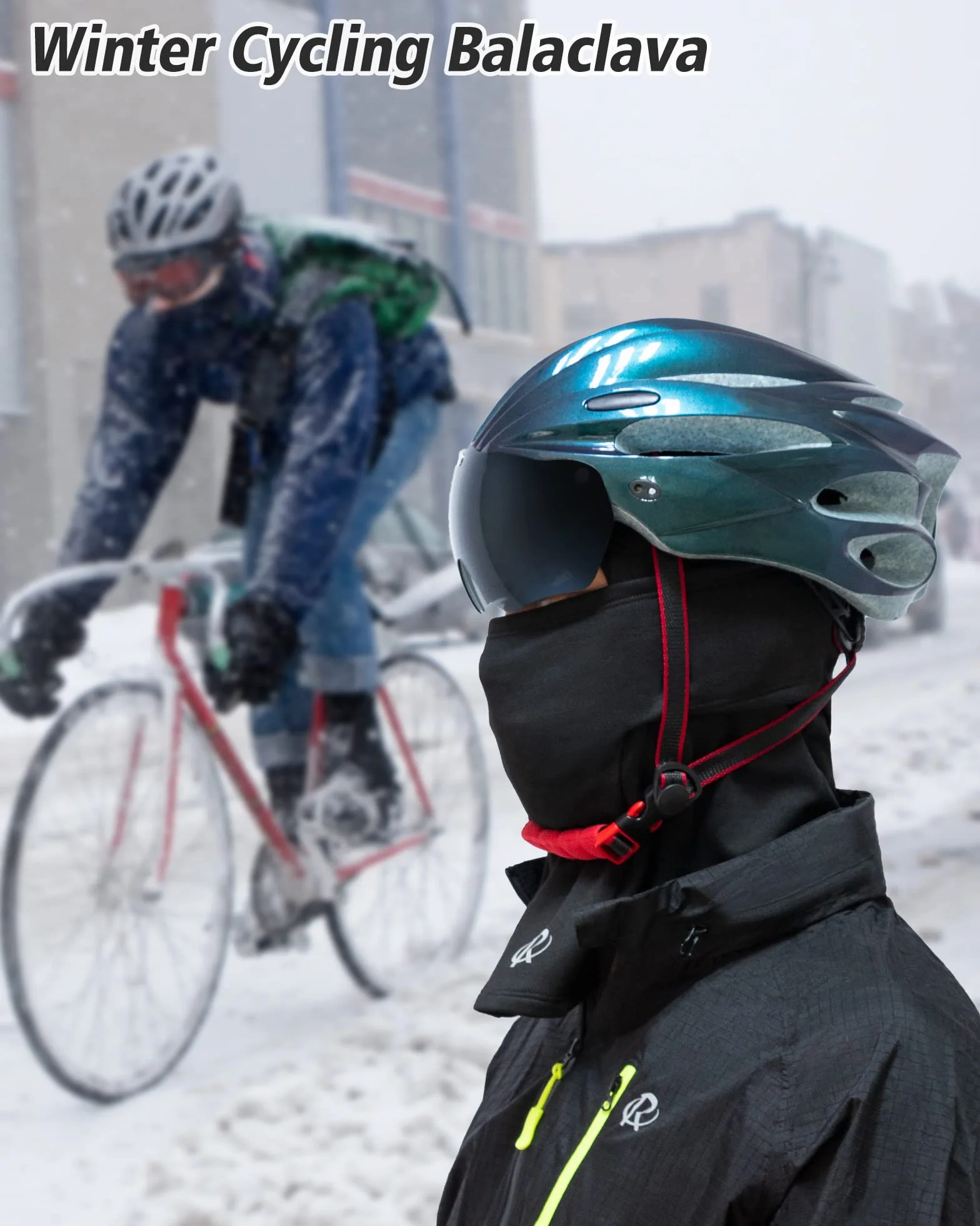ROTTO Kominiarka, maska narciarska, okap na twarz, balaclava, zimowa, wiatroszczelna, termalna, na rower, motocykl, uniseks