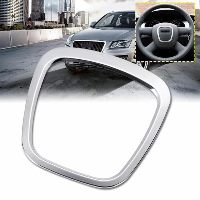 Naklejka na kierownicę samochodową, ze stopu aluminium, kompatybilna z Audi A3/A4/A5/Q5/Q7