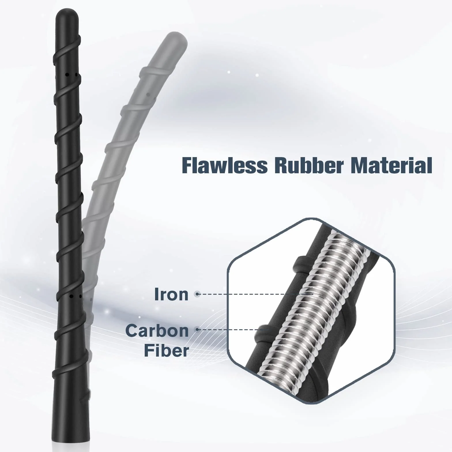 PAIRIER krótka 20cm samochodowa antena dachowa Uniwersalna antena dachowa samochodowa dla optymalnego odbioru AM/FM z M4, M5, M6 Superkompatybilność