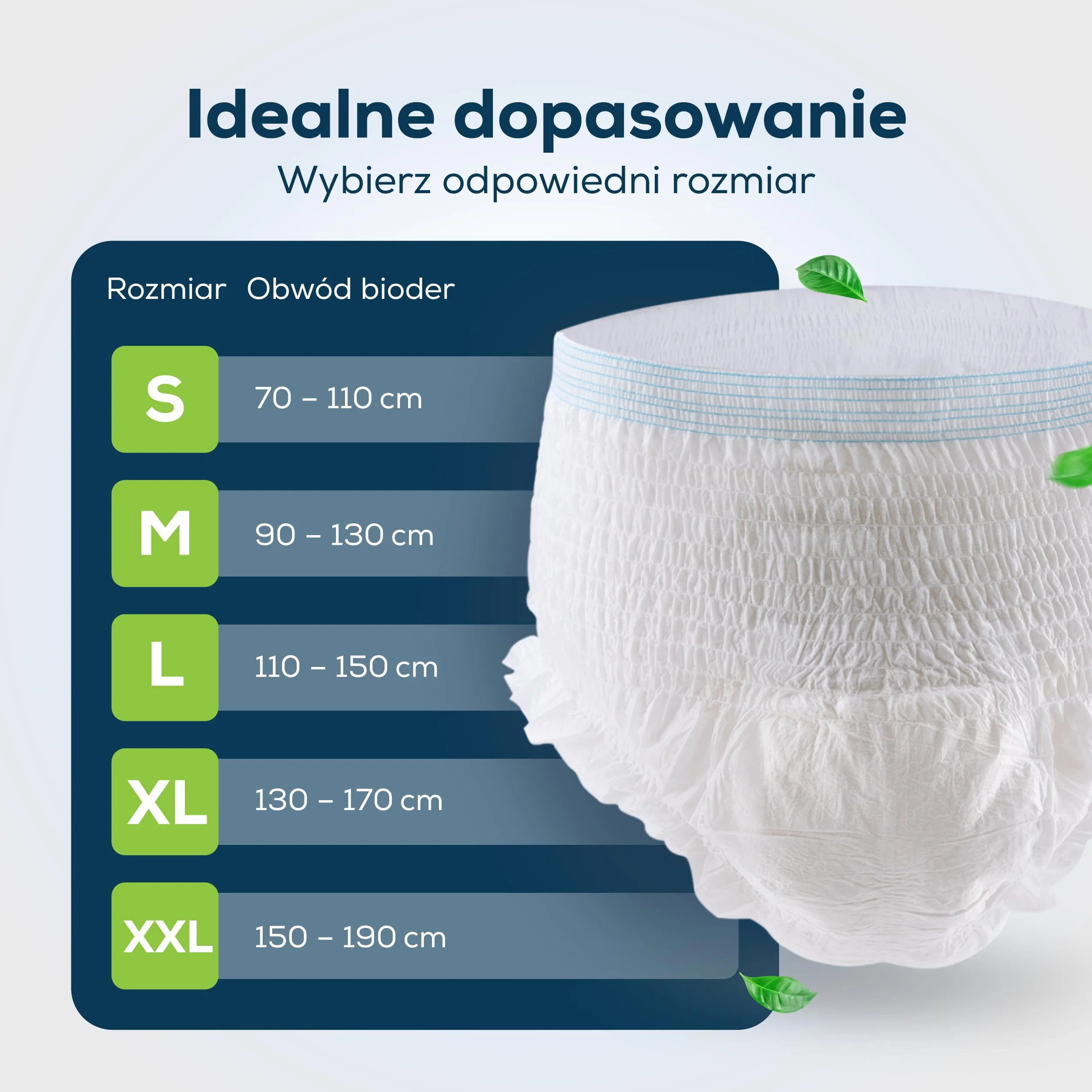 Sensalou Spodnie na nietrzymanie moczu dla dorosłych S, 44 sztuki, jednorazowe pieluchy podciągane, maksymalna chłonna bielizna, mały rozmiar 70-110