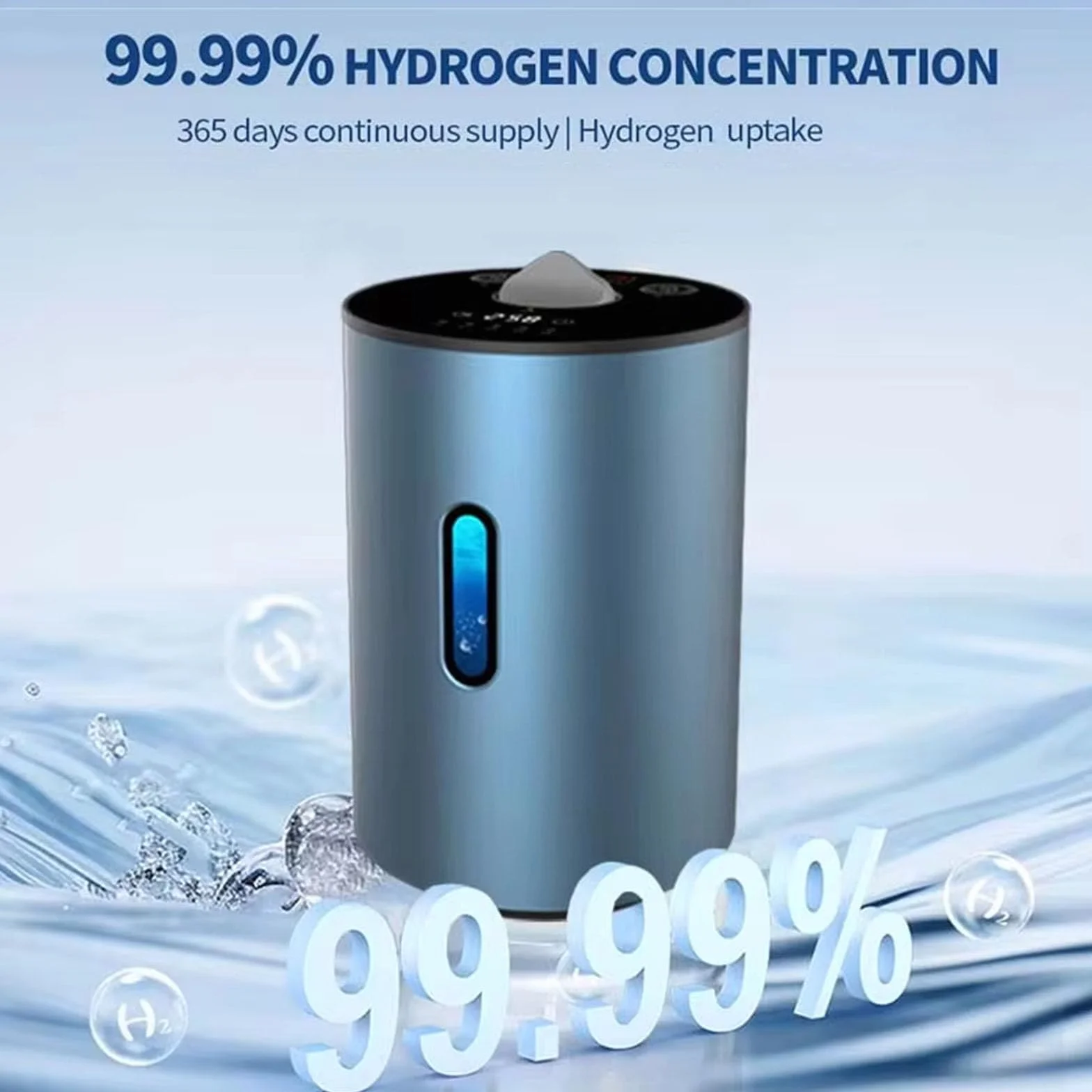 Inhalator Wodoru H2 99,99% Czystości 225ml/min Blue Do Użytku Domowego