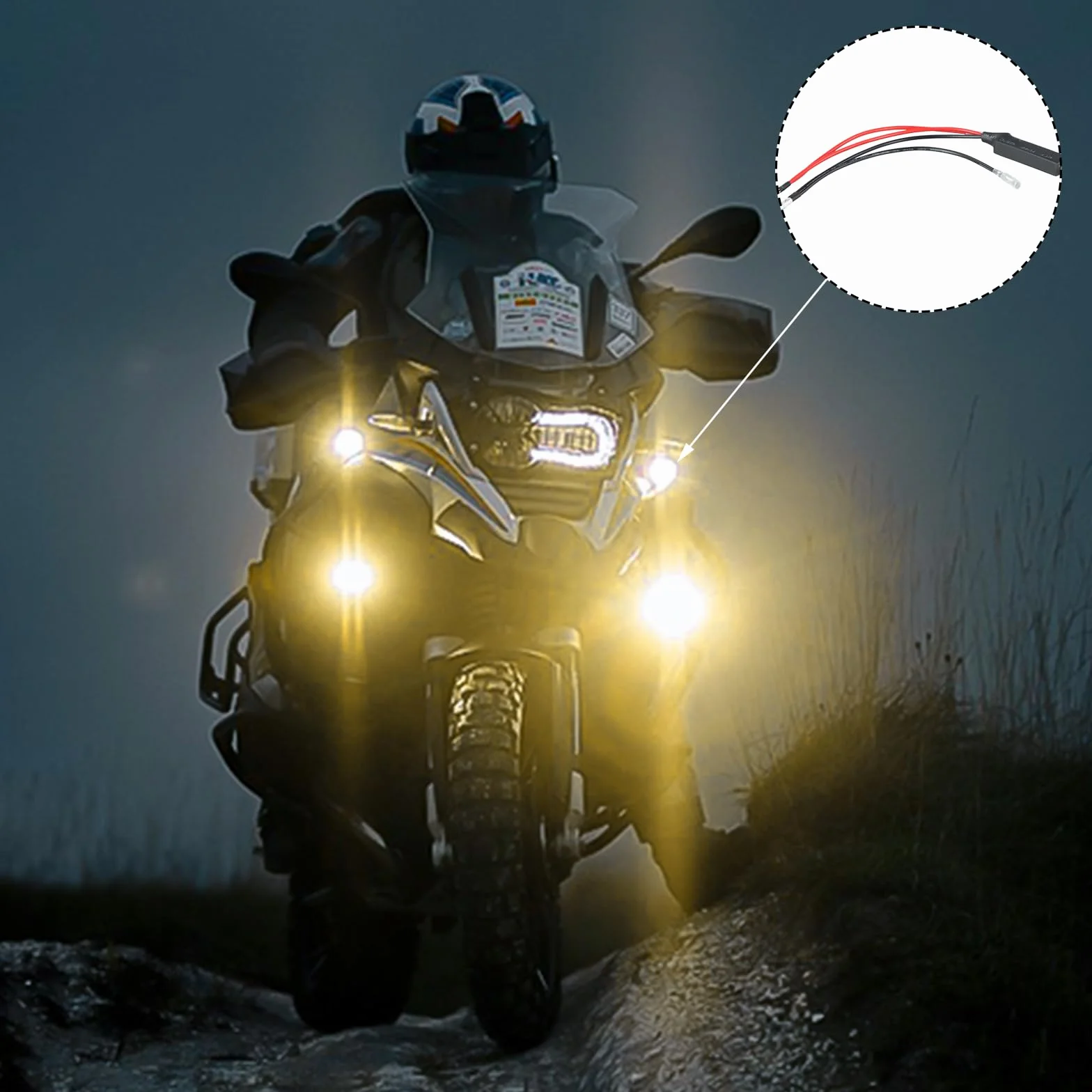 Joyan 4 sztuki rezystorów obciążenia LED, dekoder, kierunkowskaz motocyklowy, rezystory wskaźnika kierunkowskazów, adapter rezystora wskaźnika światła do motocykla i skutera, naprawa kontrolera błysku
