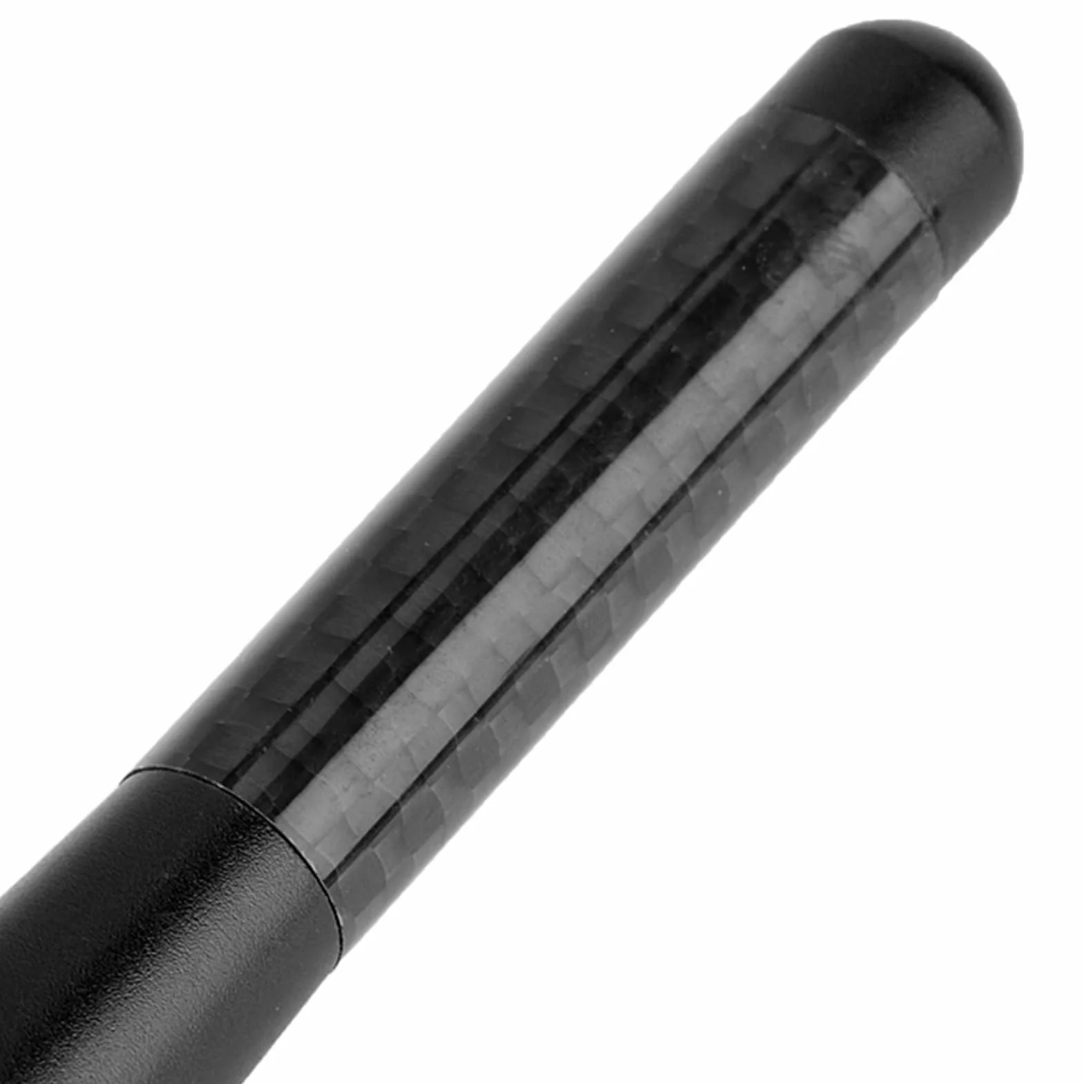 EVGATSAUTO Antena samochodowa, 3-calowa antena radiowa z włókna węglowego Krótka antena pasuje do uniwersalnej modyfikacji samochodu (czarna)