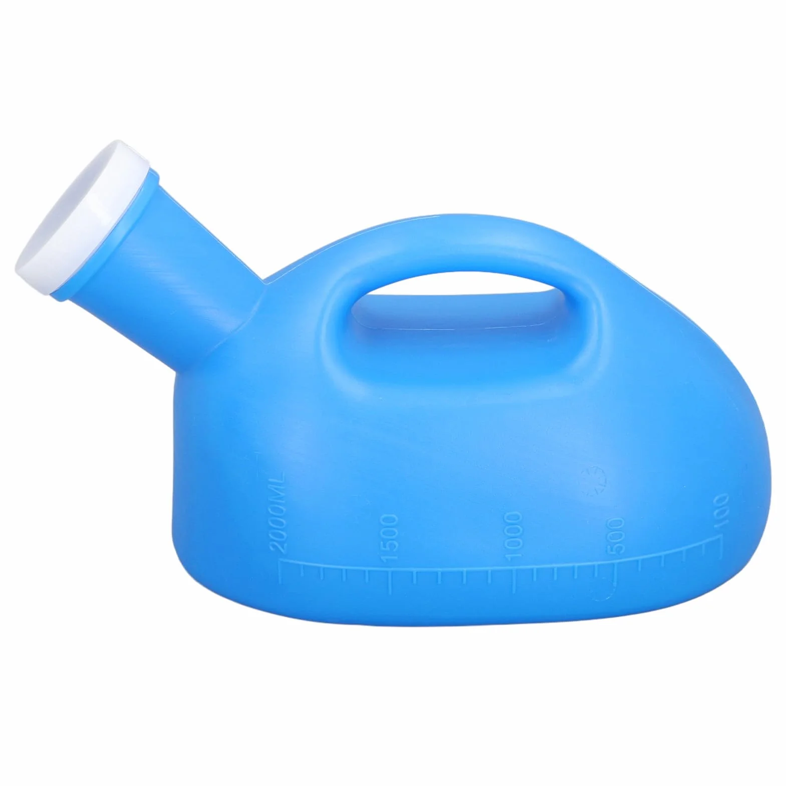 Męska Butelka na Mocz 2000 Ml z Dużym Otworem, Mocna Plastikowa z Długim Wężem, do Szpitala Podróży (BLUE)