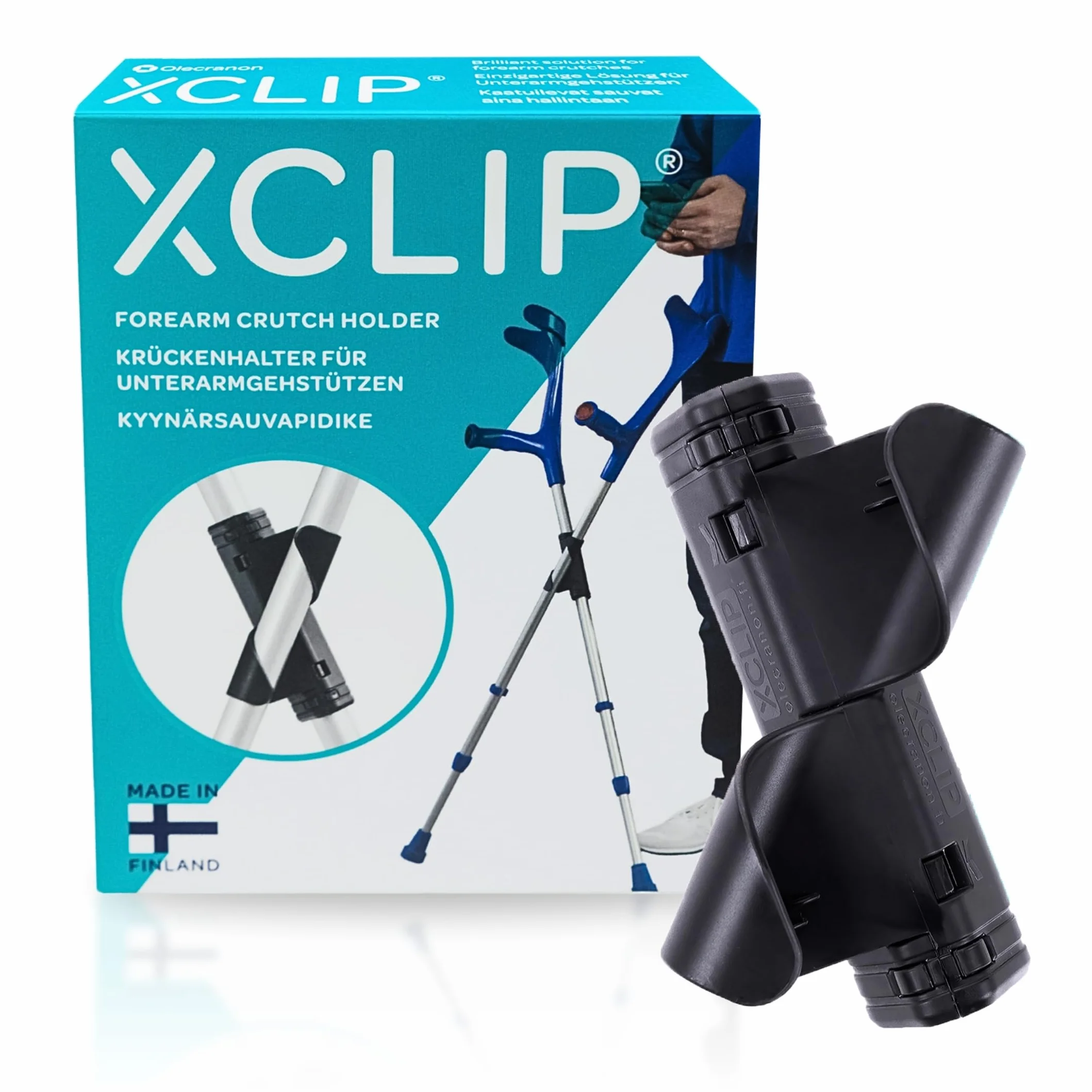 Podpórka pod pachami do okrągłych kijków do chodzenia 64-72 mm, konstrukcja X, lekki przenośny uchwyt