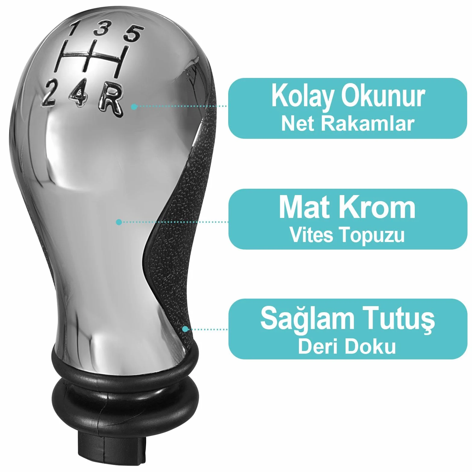 Spurtar ręczna gałka zmiany biegów 5 prędkości gałki zmiany biegów do Citroen C5 01-08 Xsara Picasso 1999-2008 - czarny i błyszczący chrom OE 2403Y8