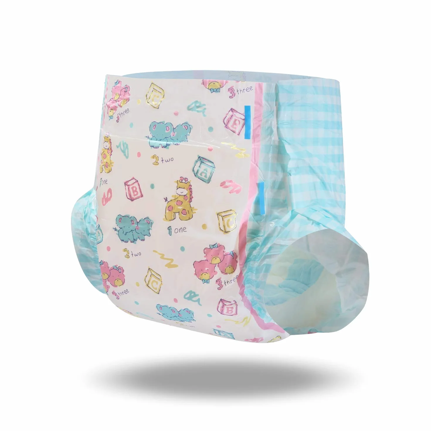 Littleforbig Drukowane krótkie pieluchy dla dorosłych 10 sztuk Vintage Baby M