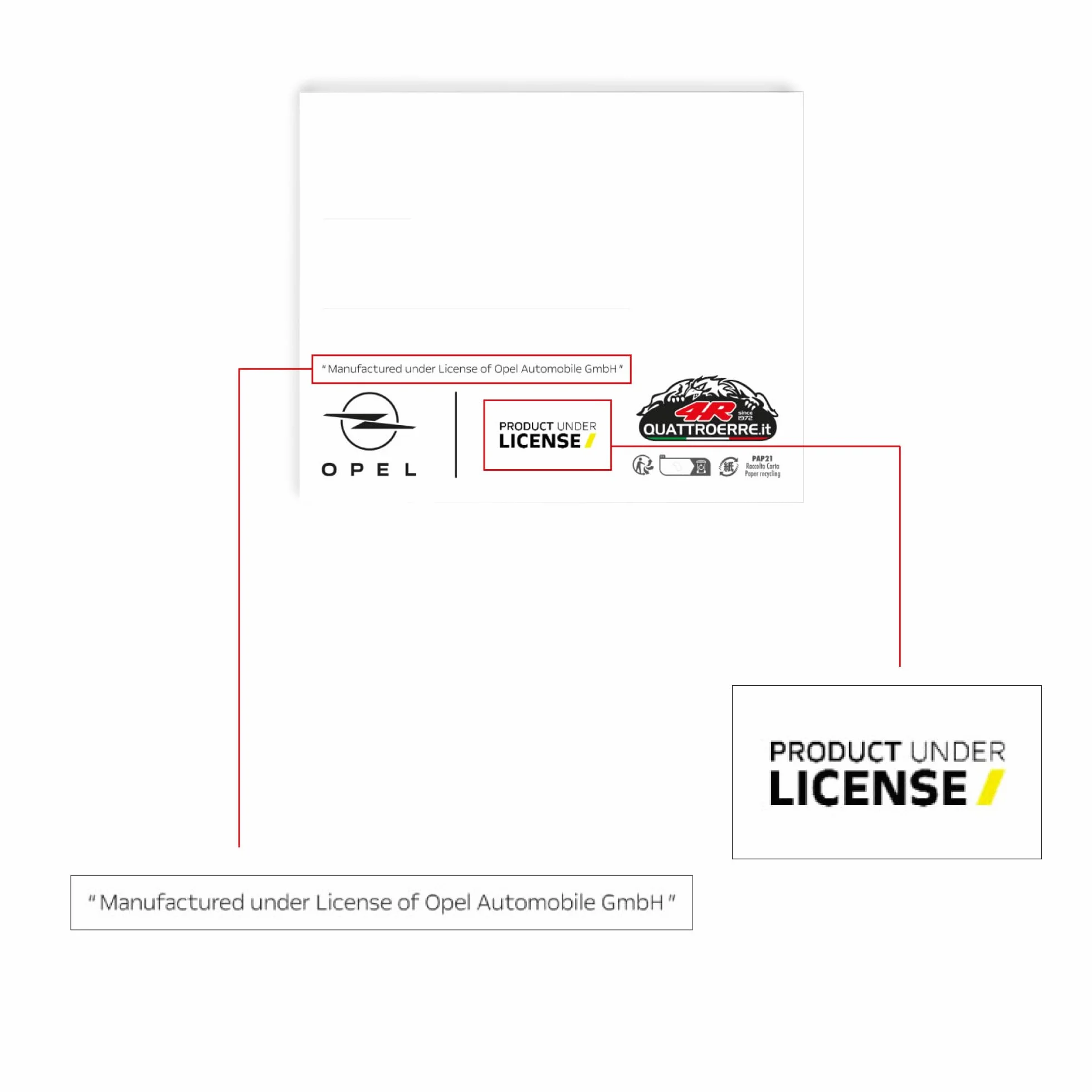 4R Quattroerre.it Emblemat Naklejki 3D, Kompatybilny z Opel, Licencjonowany Produkt (Czarny, 12 mm)