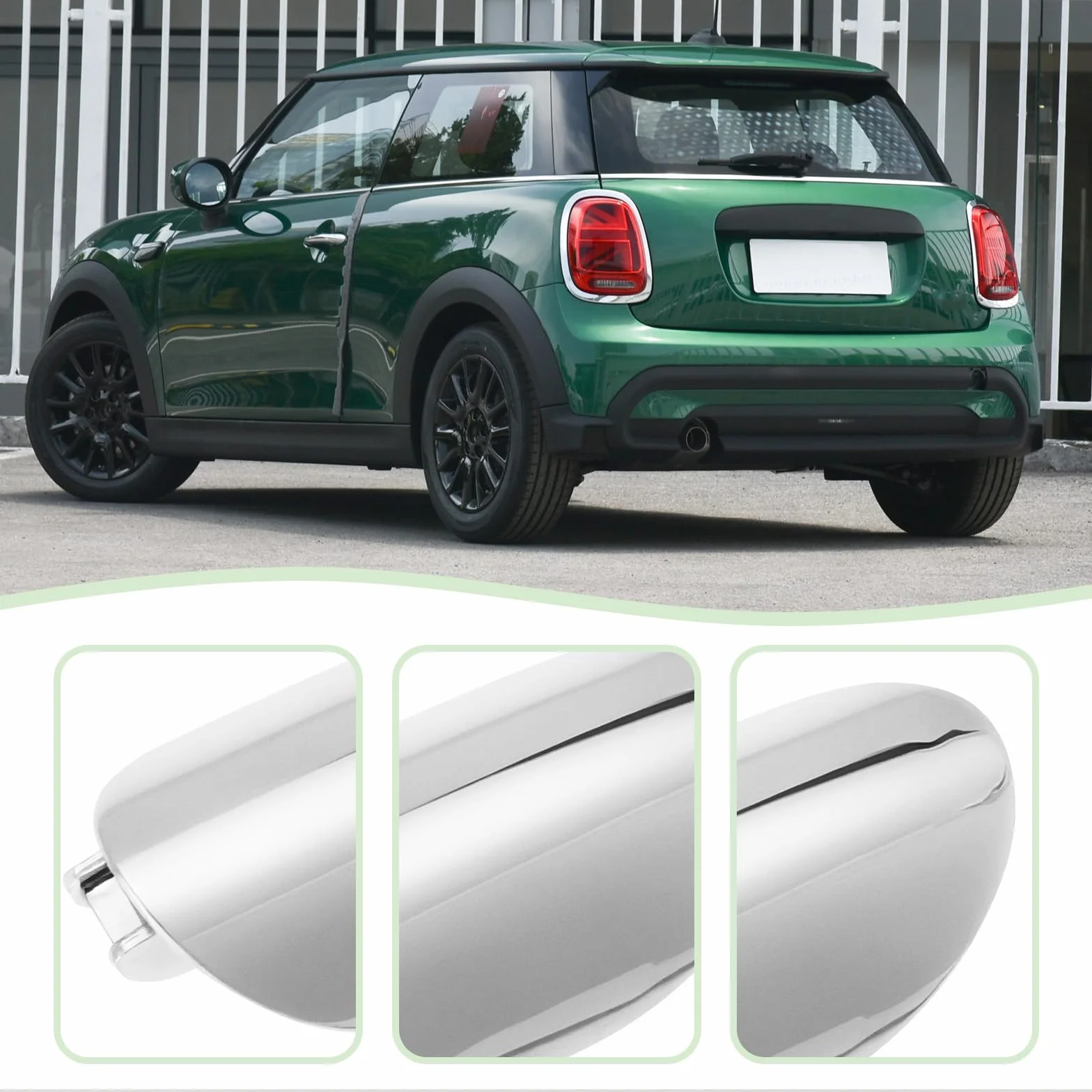 Pokrywa klamki zewnętrznej zamiennik 51217431945 osłona rdzenia klucza kompatybilna z Mini Cooper F55 F56 2013-2019 chrom