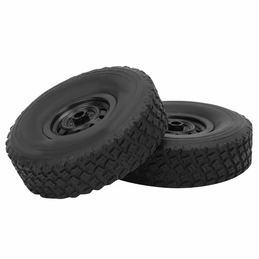 Tbest 4 szt. opona RC, 1/16 RC Gąsienicowa Ciężarówka terenowa Gumowe opony RC Odporne na zużycie Opona do kół Pasuje do C-34 1/16 4WD Military Truck