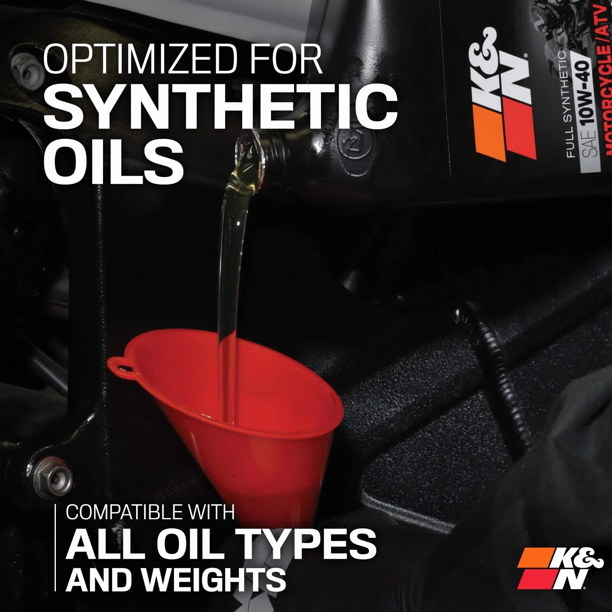 K&N Powersports filtr oleju – wkład 56 x 75 mm, kompatybilny z Can-Am, Aprilia, Bombardier (KN-152)