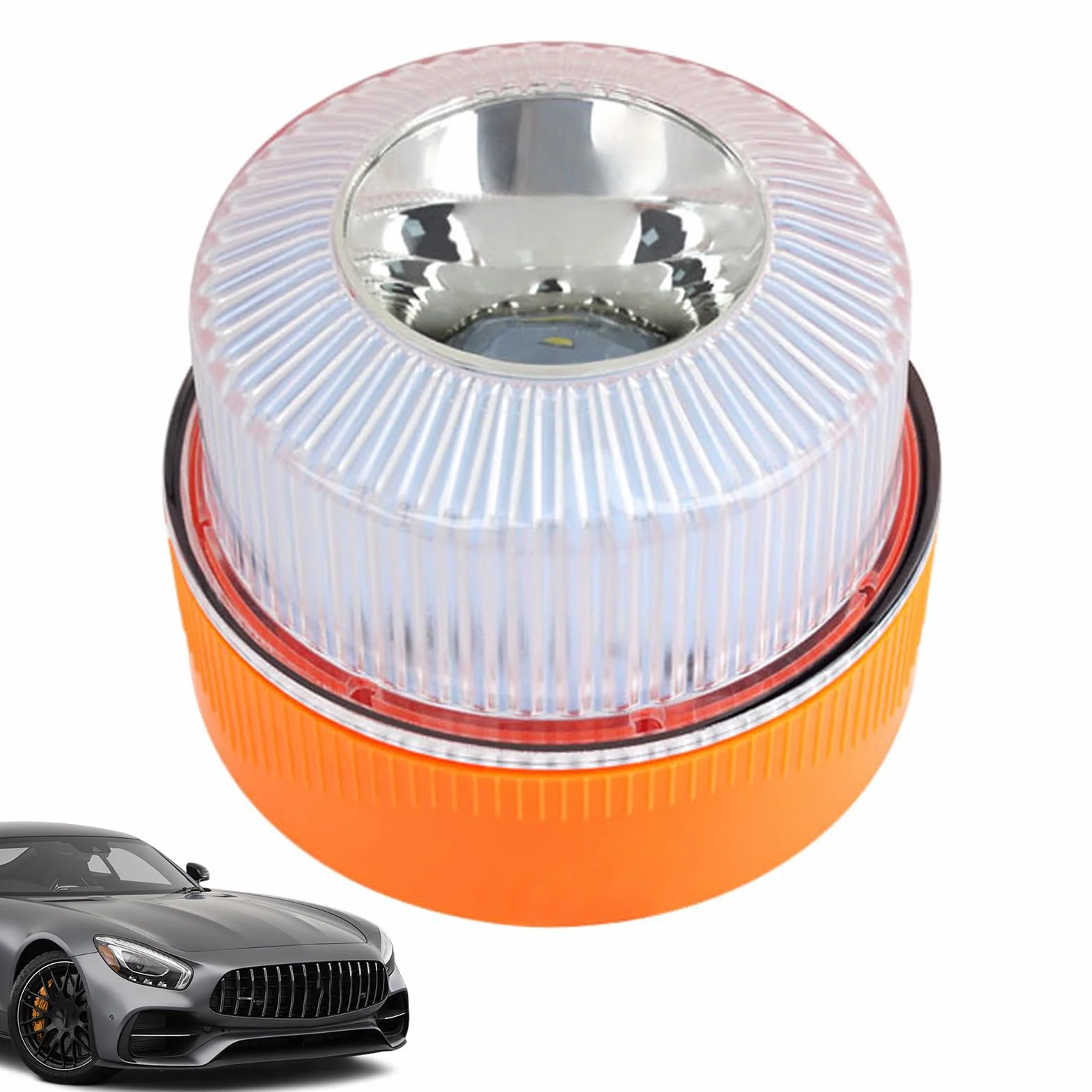 Światła Stroboskopowe LED,LED Magnetyczne Akcesoria Samochodowe Z Podwójnym Trybem I Baterią - Lampa Ostrzegawcza Samochodowa - dla Holowania Motocykla Przyczepy Kampera Pługu Śnieżnego Łodzi