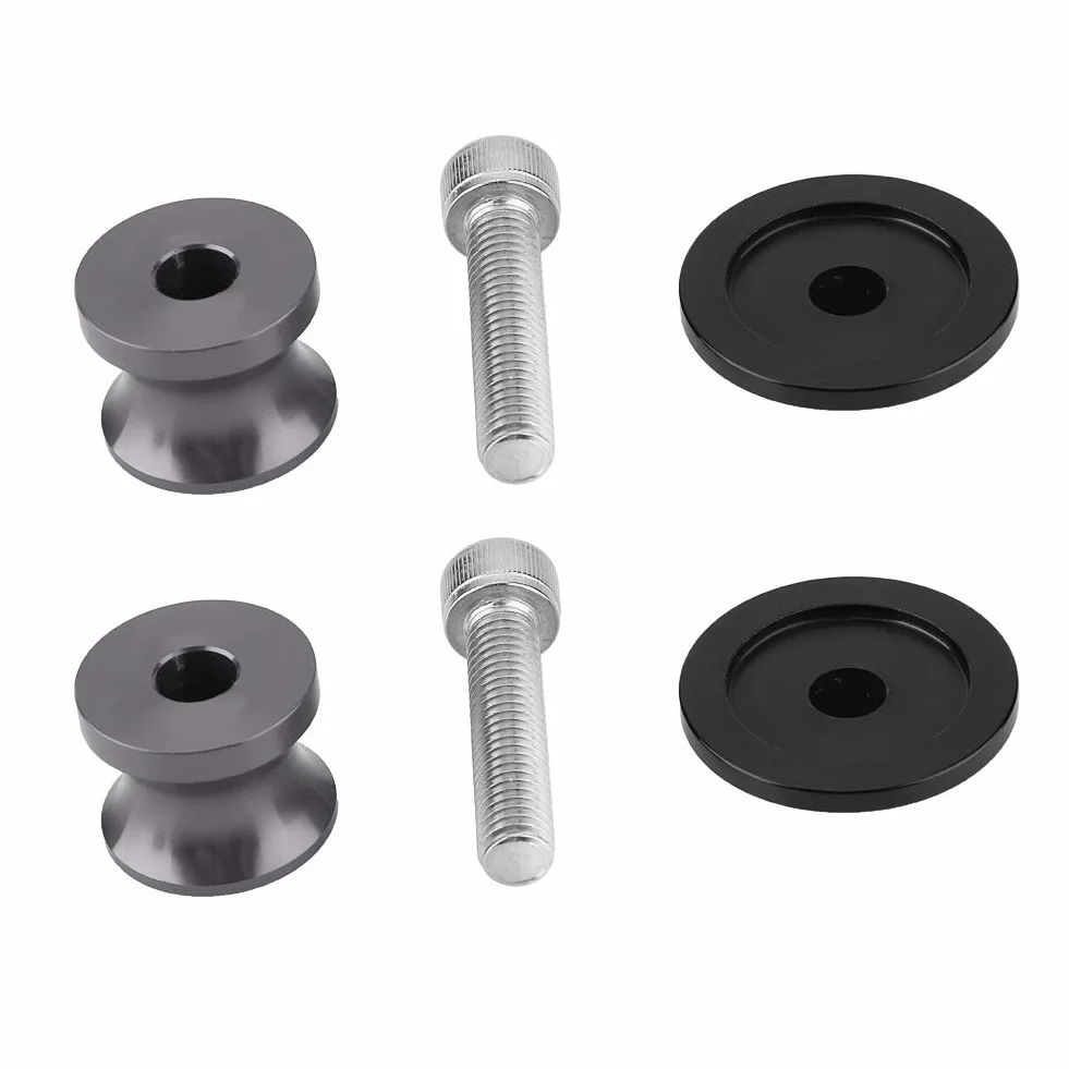 Stojak motocyklowy Aramox, 2 szt.8mm Stojak do podnoszenia motocykla CNC Obrotowy stojak z suwakiem Cewki wahacza Stop aluminium CNC czarny srebrny kolor tytanowy złoty czerwony zielony (opcjonalnie) (kolor tytanowy)