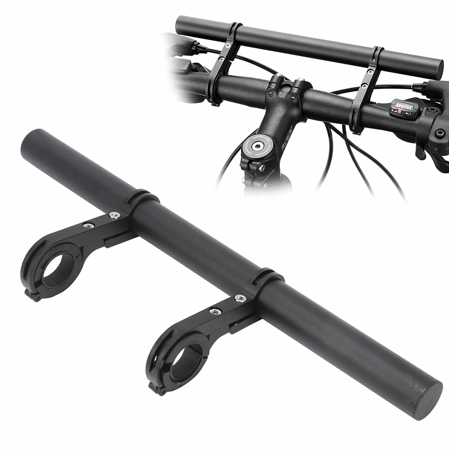 Przedłużenie Kierownicy Rowerowej, Przedłużenie Kierownicy Rowerowej 30 Cm, Drążek Montażowy Reflektora Rowerowego ze Stopu Aluminium do Motocykla