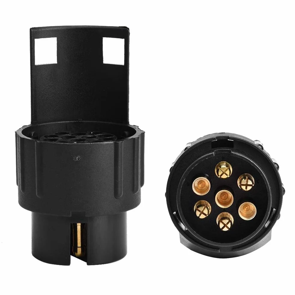 Trailer Plug adapter, 12 V 7 pinów do 13 pinów N & S Trailer Socket Adapter wtyczka konwerter przyłącze do przyczepy kempingowej