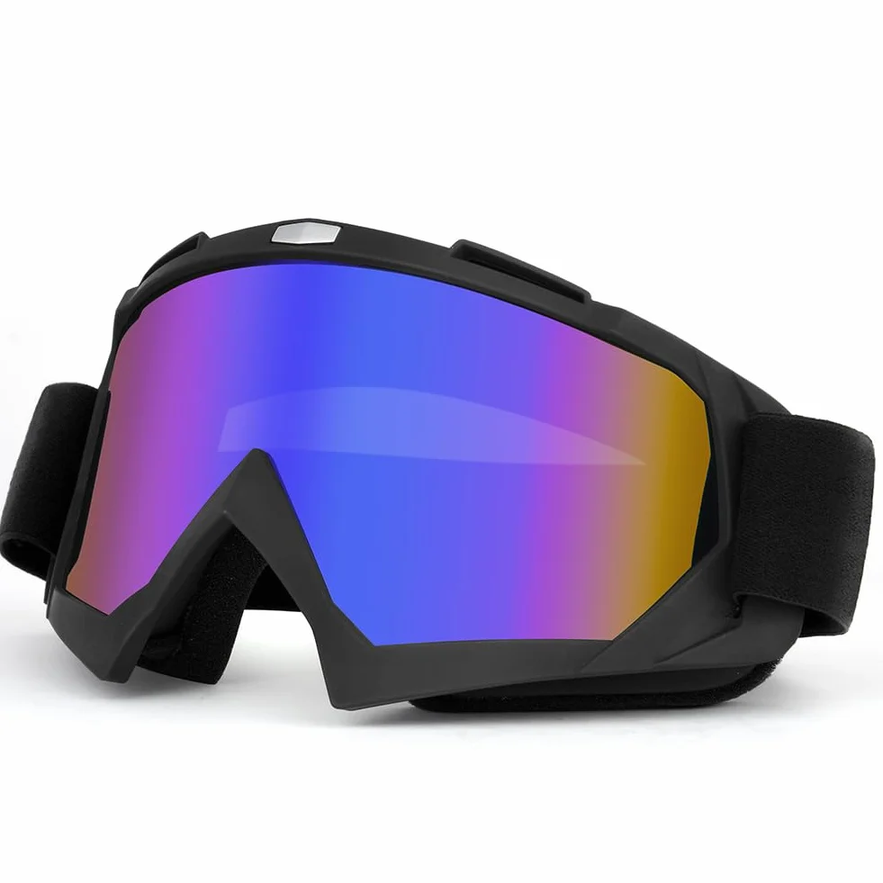 HOTUT Gogle rowerowe do jazdy konnej, brudu, jazdy na nartach, ATV, wyścigów, wiatroszczelne i pyłoszczelne okulary do jazdy motocrossowej, UV400, wyściełane, miękka, gruba pianka, kask motocrossowy