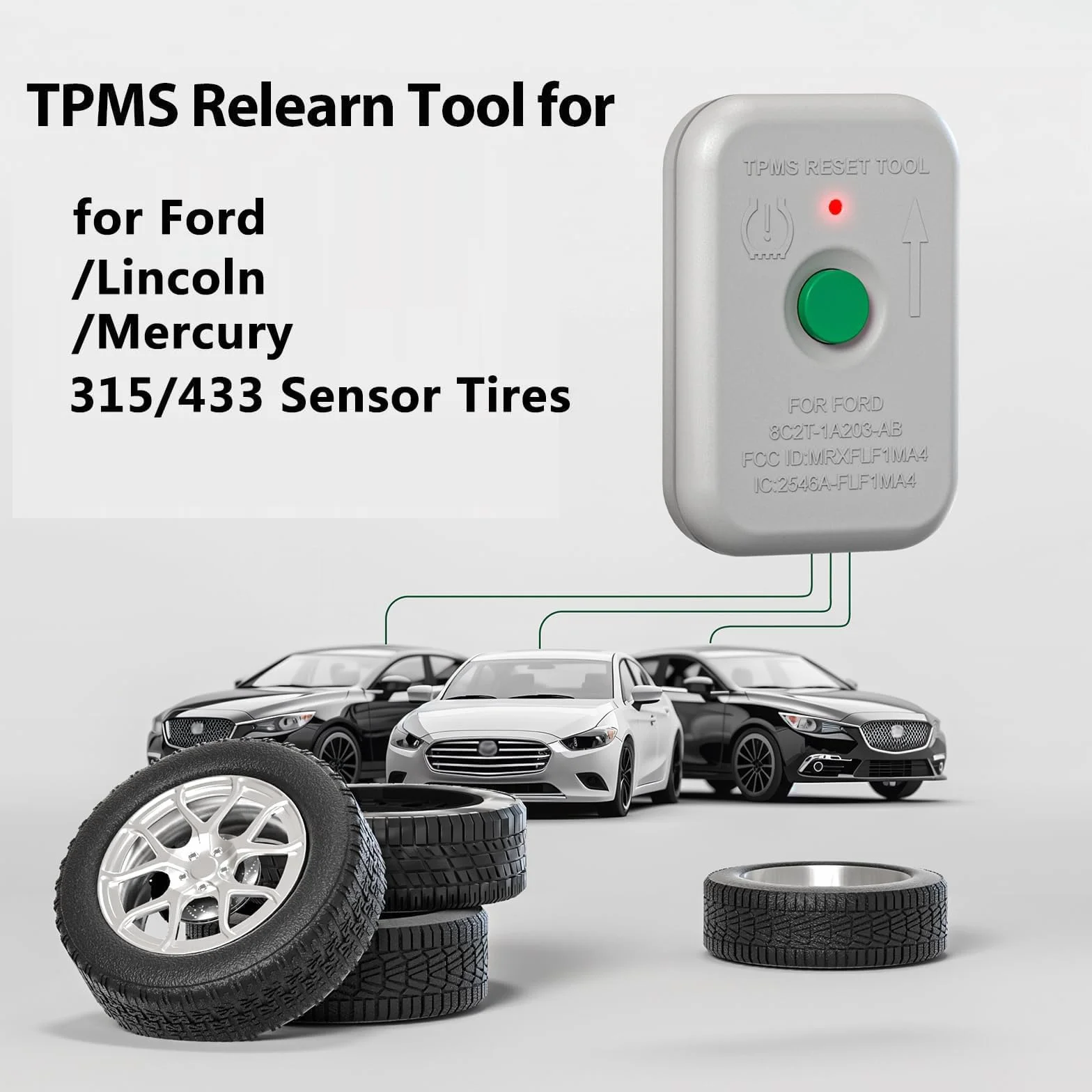 VXDAS Narzędzie do resetowania TPMS, narzędzie treningowe do programowania TPMS ciśnienia w oponach czujnik resetowania nadajnik TPMS19 2020 Edition (8C2Z-1A203-A)