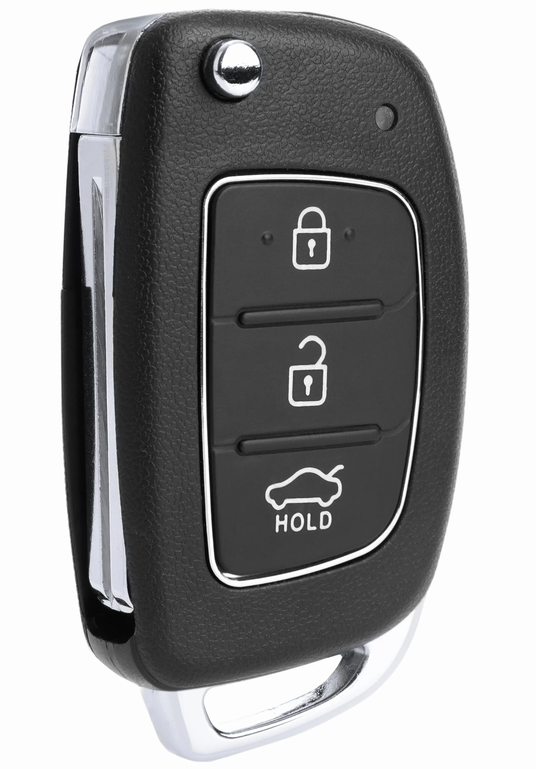 FINTERRY Obudowa Kluczyka Samochodowego kompatybilna z Hyundai i10 i20 i30 i40 ix35 Elantra Tucson Santa Fe – Zamiennik Pilota Składana Obudowa Klucza 3 Przyciski