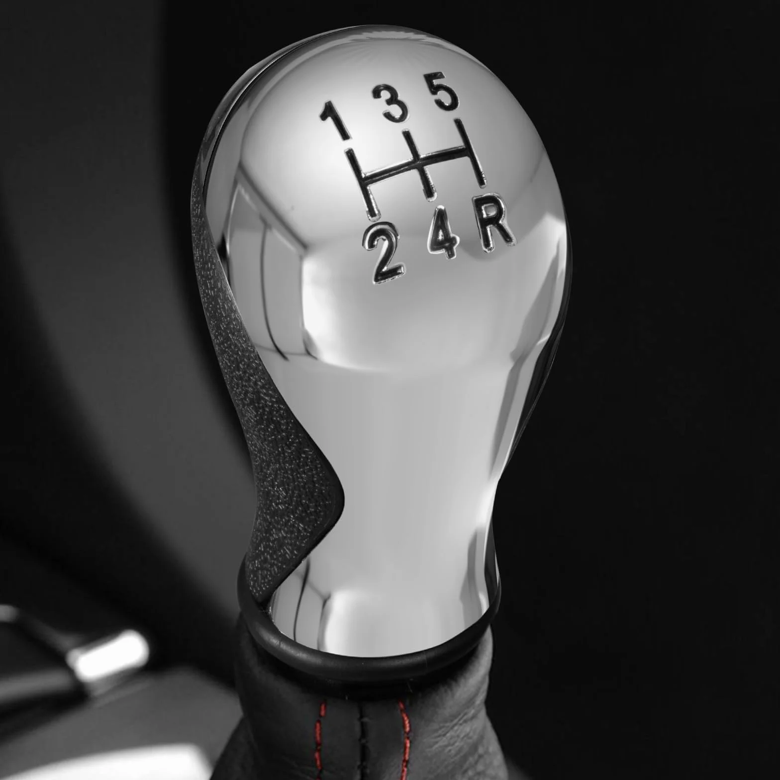 Spurtar ręczna gałka zmiany biegów 5 prędkości gałki zmiany biegów do Citroen C5 01-08 Xsara Picasso 1999-2008 - czarny i błyszczący chrom OE 2403Y8