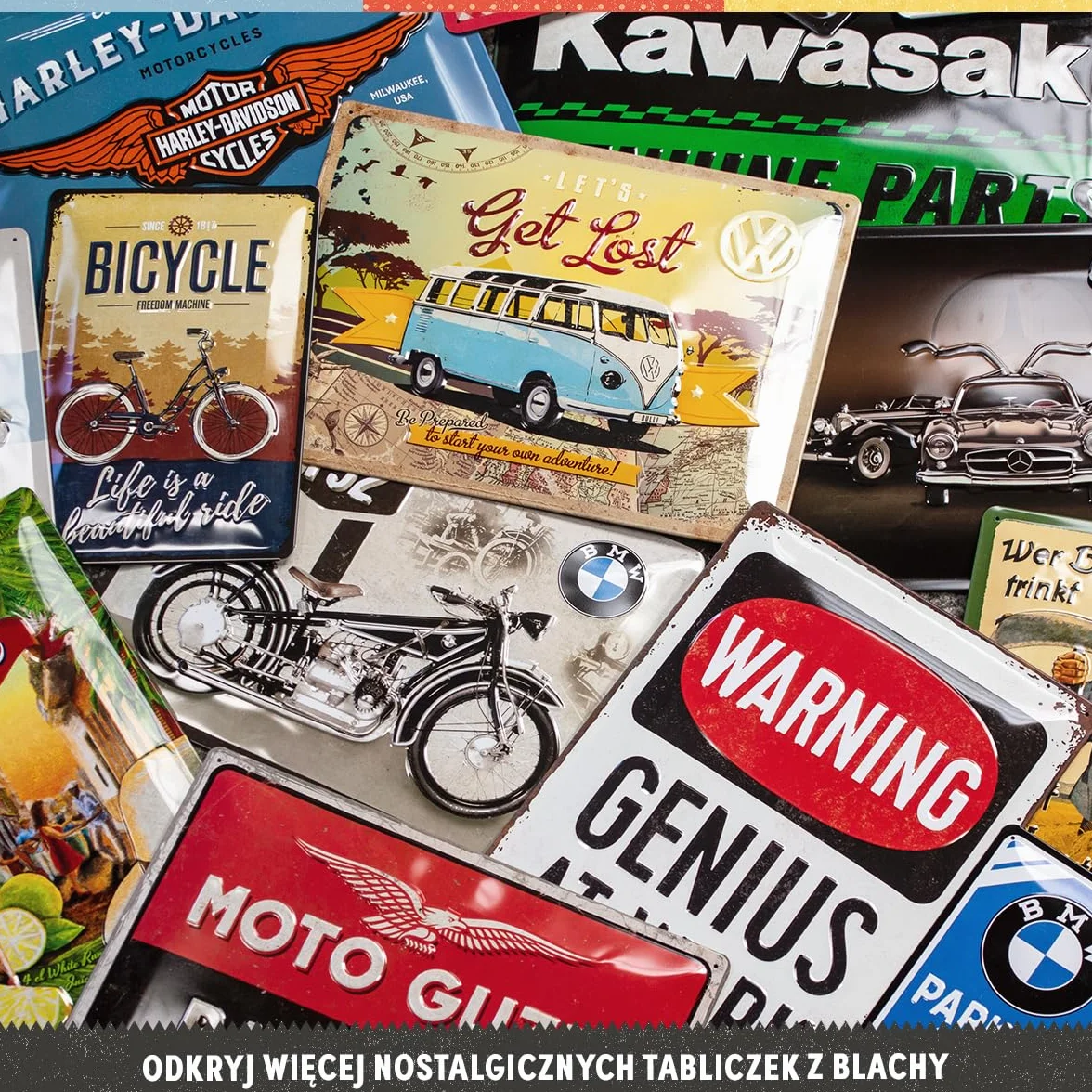 Nostalgic-Art Retro tabliczka z blachy, 15 x 20 cm, Honda AM – Parking Only – Pomysł na prezent dla miłośników Hondy, Official License Product (OLP), z metalu, Styl vintage