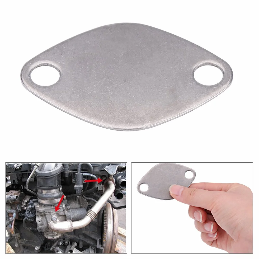 Akozon 2 sztuki uszczelki EGR ze stali nierdzewnej Zawory EGR Blanking Plate akcesoria zamienne