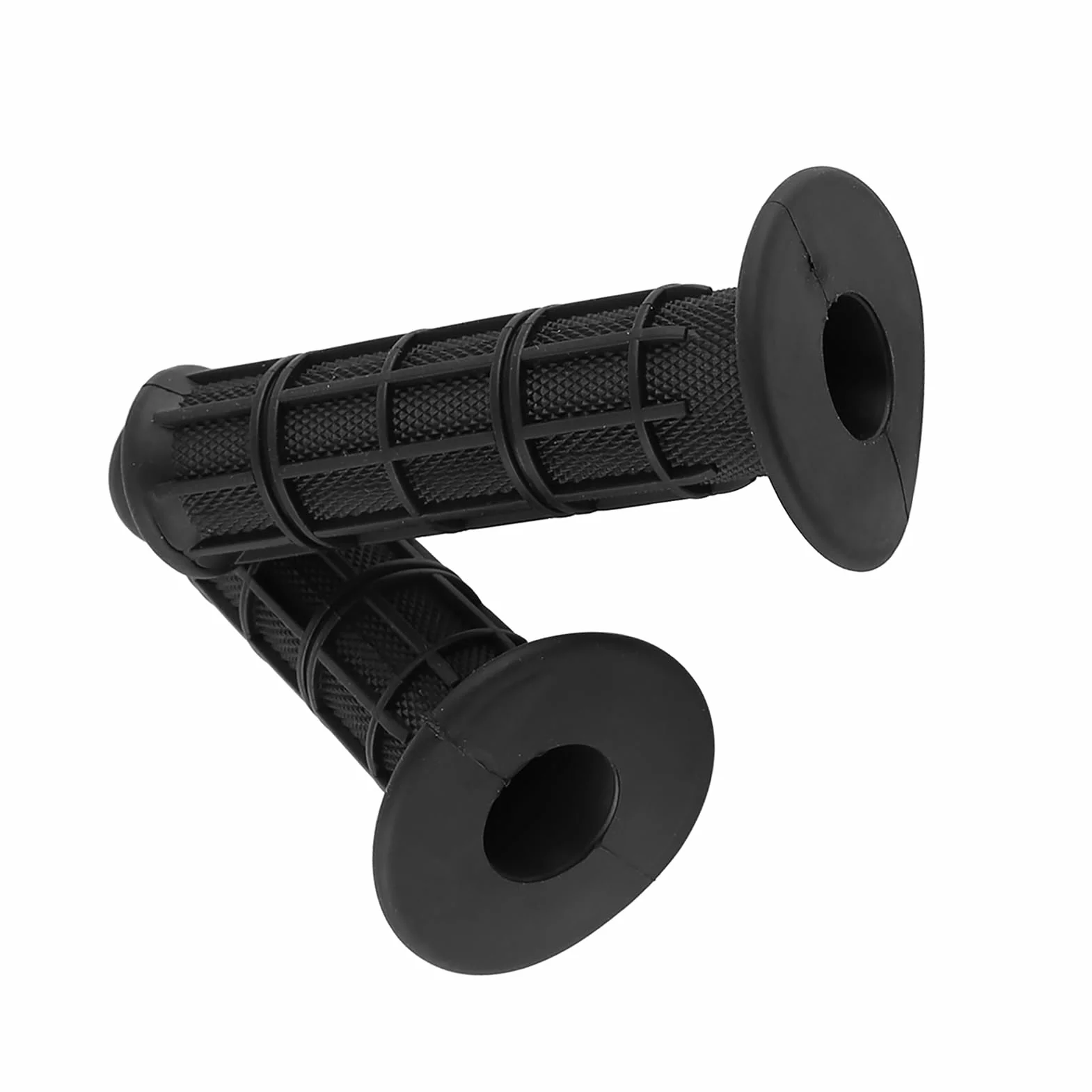 Uchwyty na kierownicę motocyklową, 22 mm, 7/8 cala, uniwersalne, antypoślizgowe, silikonowe uchwyty motocyklowe, 1 para (czarne)