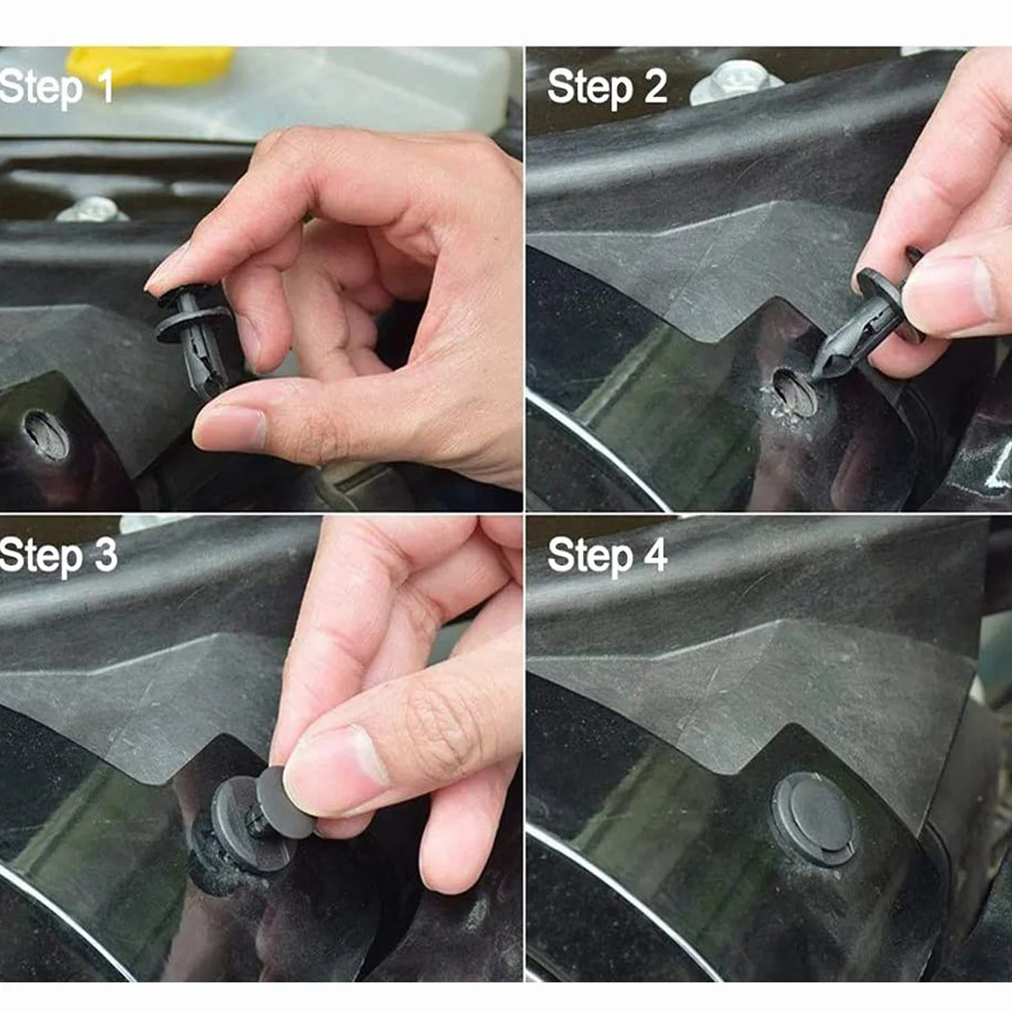 125 sztuk Nity Plastikowe, Uniwersalne Auto Nity Plastikowe Klipy Nit Trim Clamp Drzwi Samochodowe Zderzak Plastikowy Panel Sealing Strip Stałe Klipy z Demontaż Narzędzie