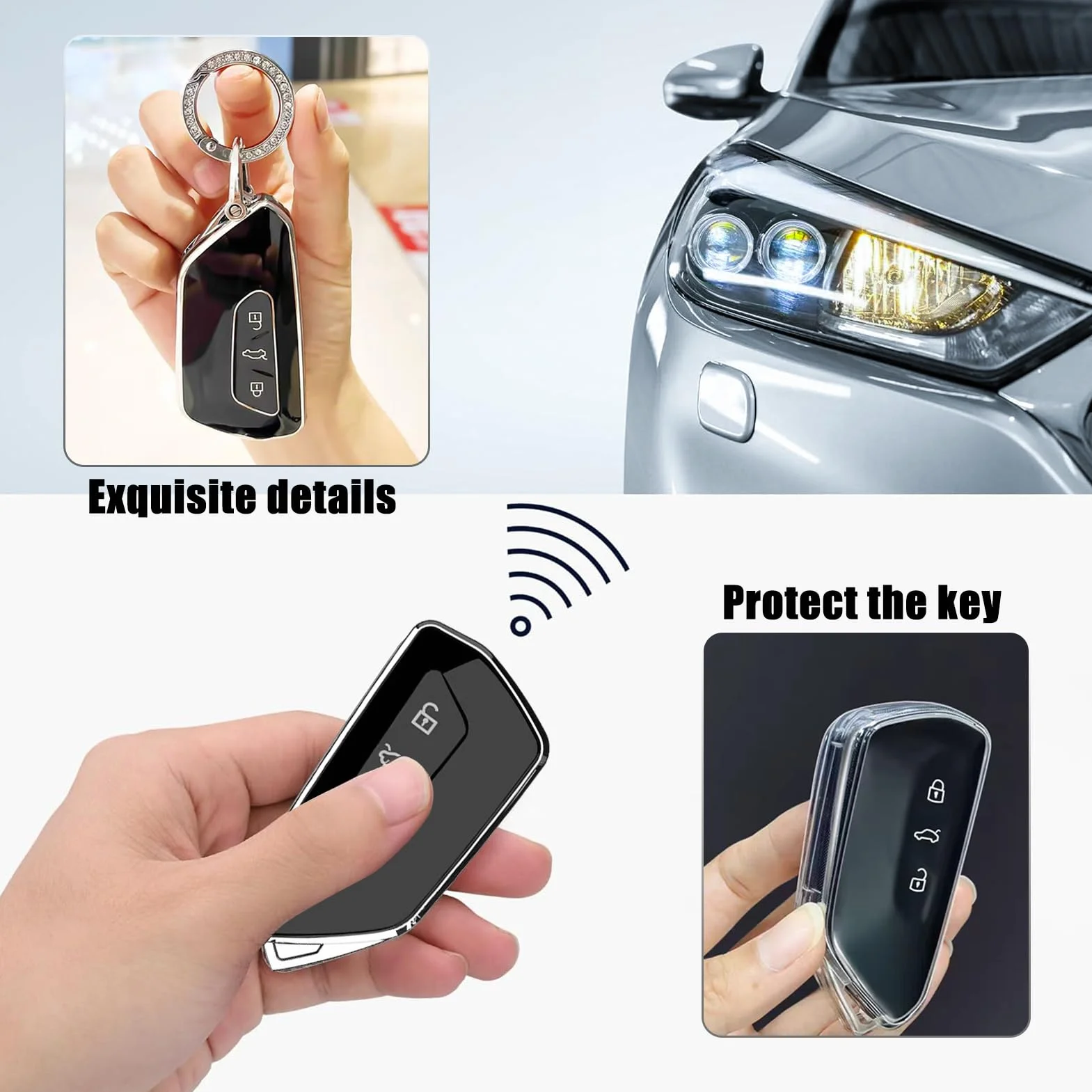 Silikonowe etui na klucze do VW Golf 8 i ID.3, ID.4, Seat Leon, Skoda Octavia, Cupra Formentor