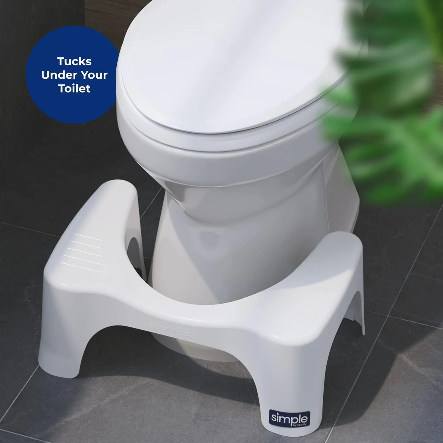 Squatty Potty Simple SP-SIMPLE-OS Taboret Łazienkowy 7-Cali Biały