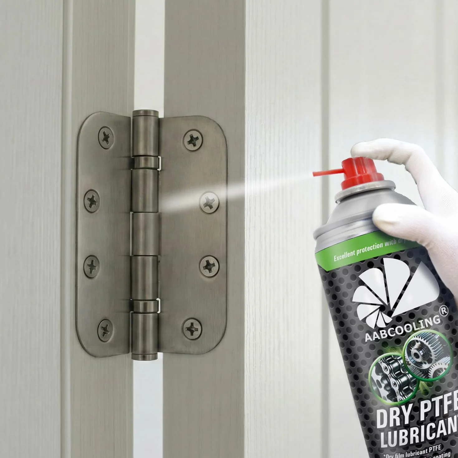 AABCOOLING Dry PTFE Lubricant 400 ml – suchy smar z teflonem w spreju o niskim współczynniku tarcia do łańcuchów, linek, prowadnic i mechanizmów – odporny na kurz i wilgoć