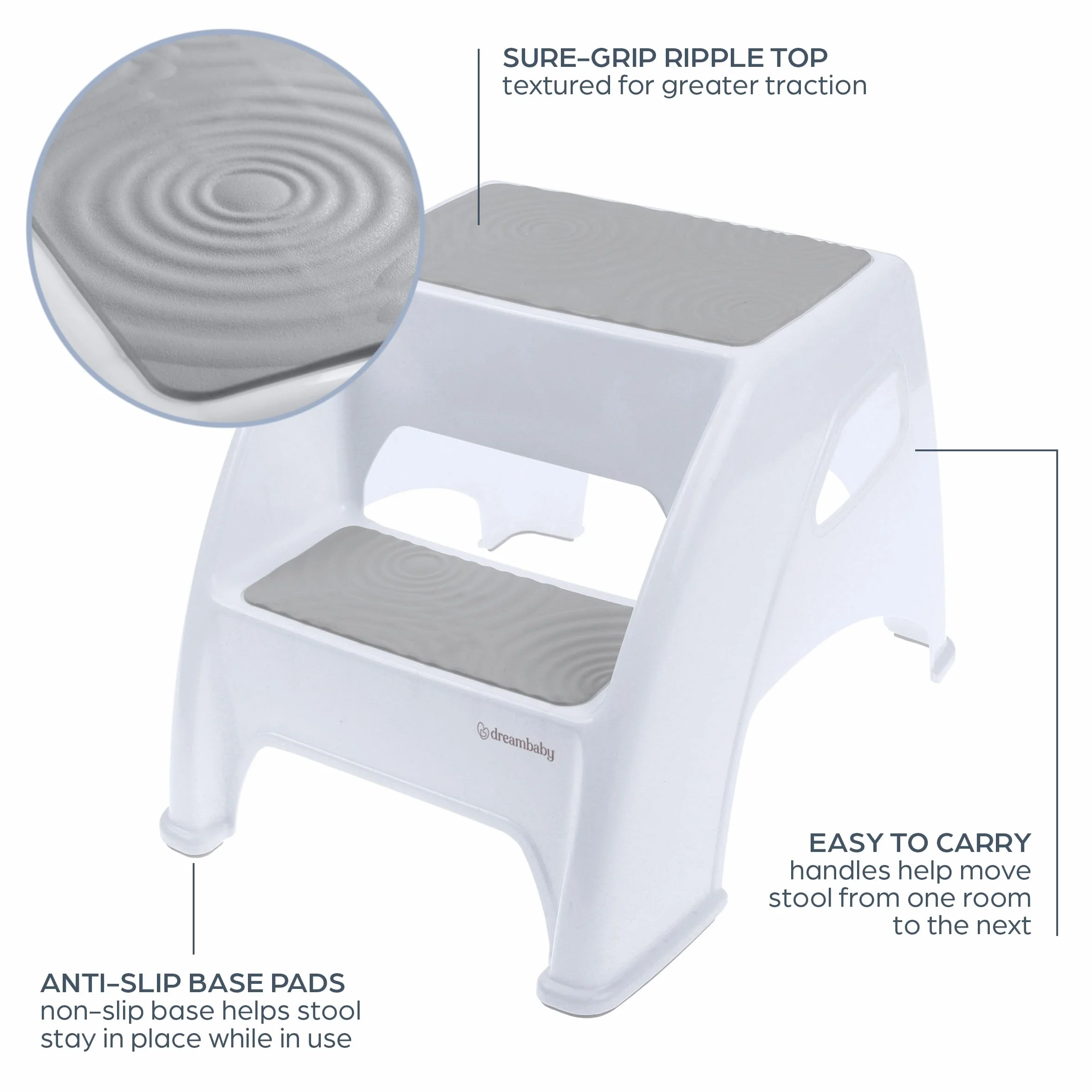 Dreambaby Toddler & Me Stołek 2 Up, taboret do nauki toalety, nośność 135 kg