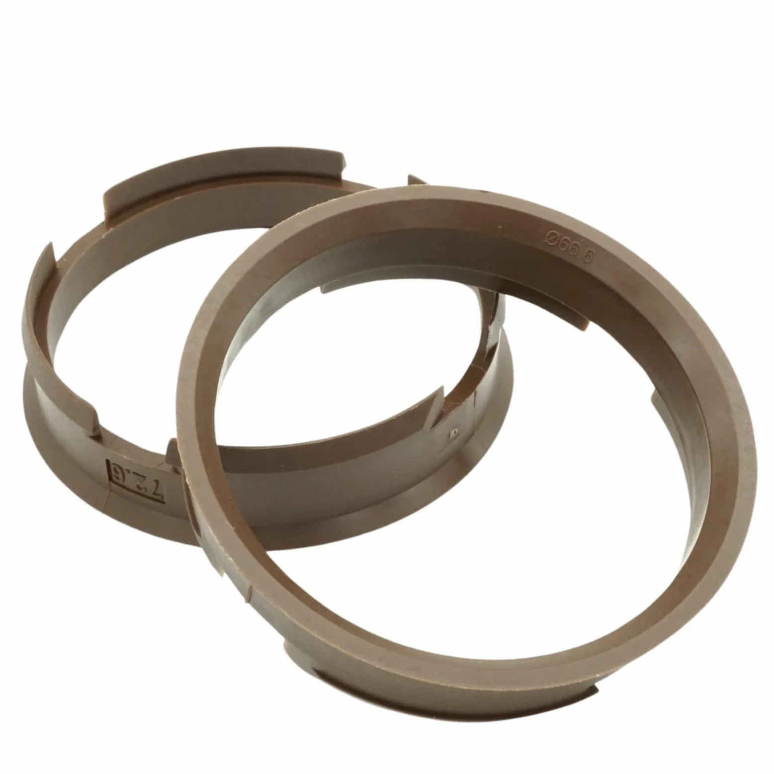 4 x pierścienie centrujące 72,6-66,6/72,6 mm na 66,6 mm brązowe do MAM KESKIN