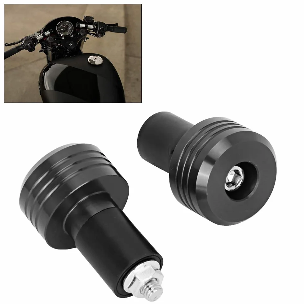 Uchwyty na kierownicę, uchwyty na kierownicę motocyklową Aluminiowe wtyczki Moto Slider Akcesoria (czarny)