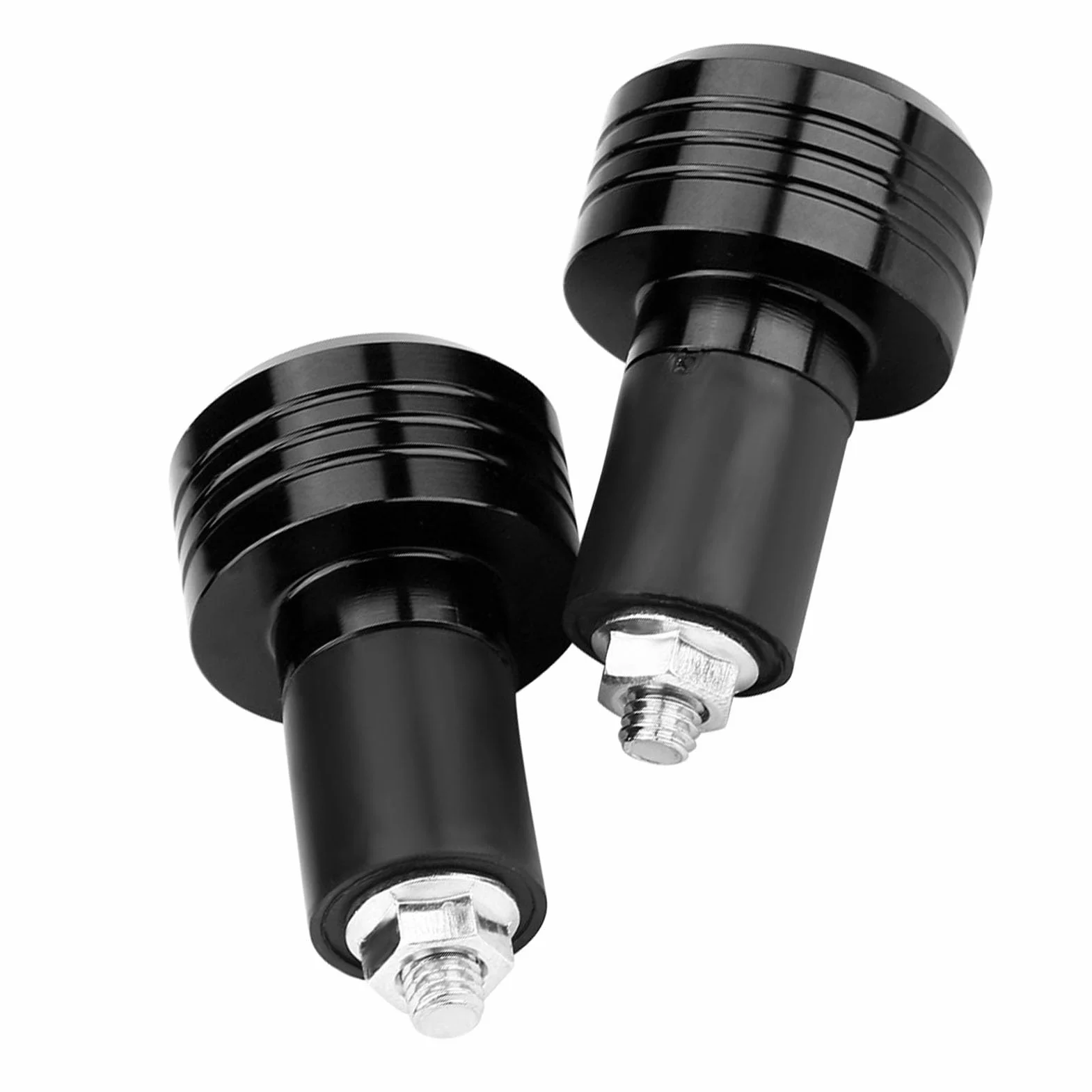 Akozon Stylowe, Uniwersalne Aluminiowe Obciążniki na kierownicę Motocykla o średnicy 22 Mm — poprawiają kontrolę Wibracji i estetykę w Kolorze Czerwonym (BLACK)