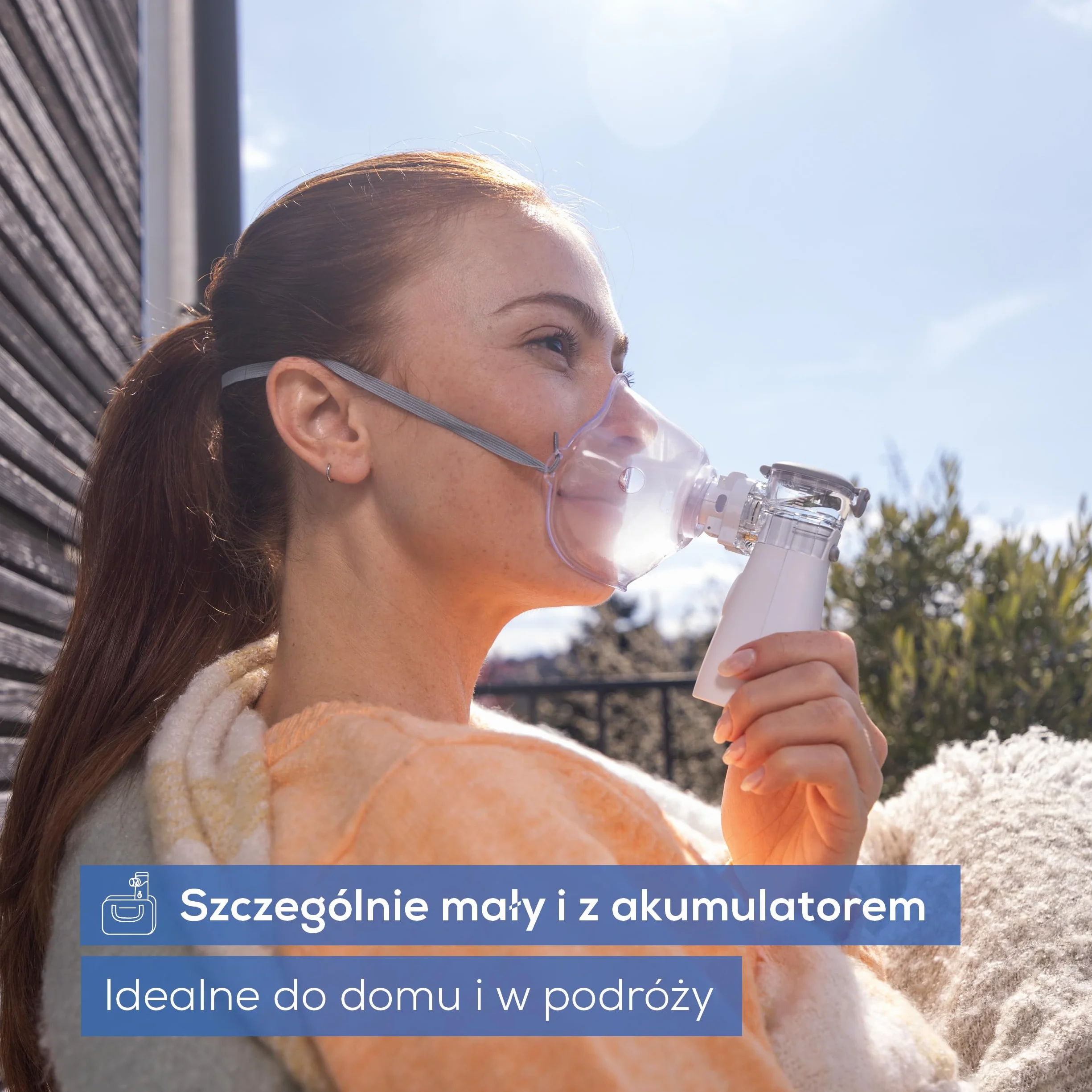Beurer IH 57 inhalator z membraną oscylacyjną, przenośny nebulizator z akumulatorem