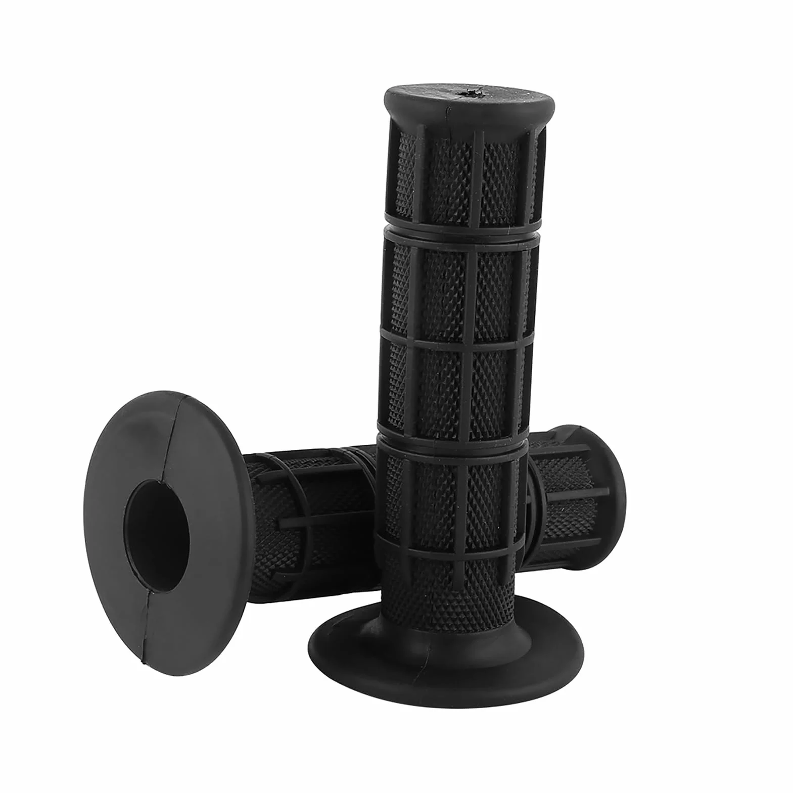 Uchwyty na kierownicę motocyklową, 22 mm, 7/8 cala, uniwersalne, antypoślizgowe, silikonowe uchwyty motocyklowe, 1 para (czarne)