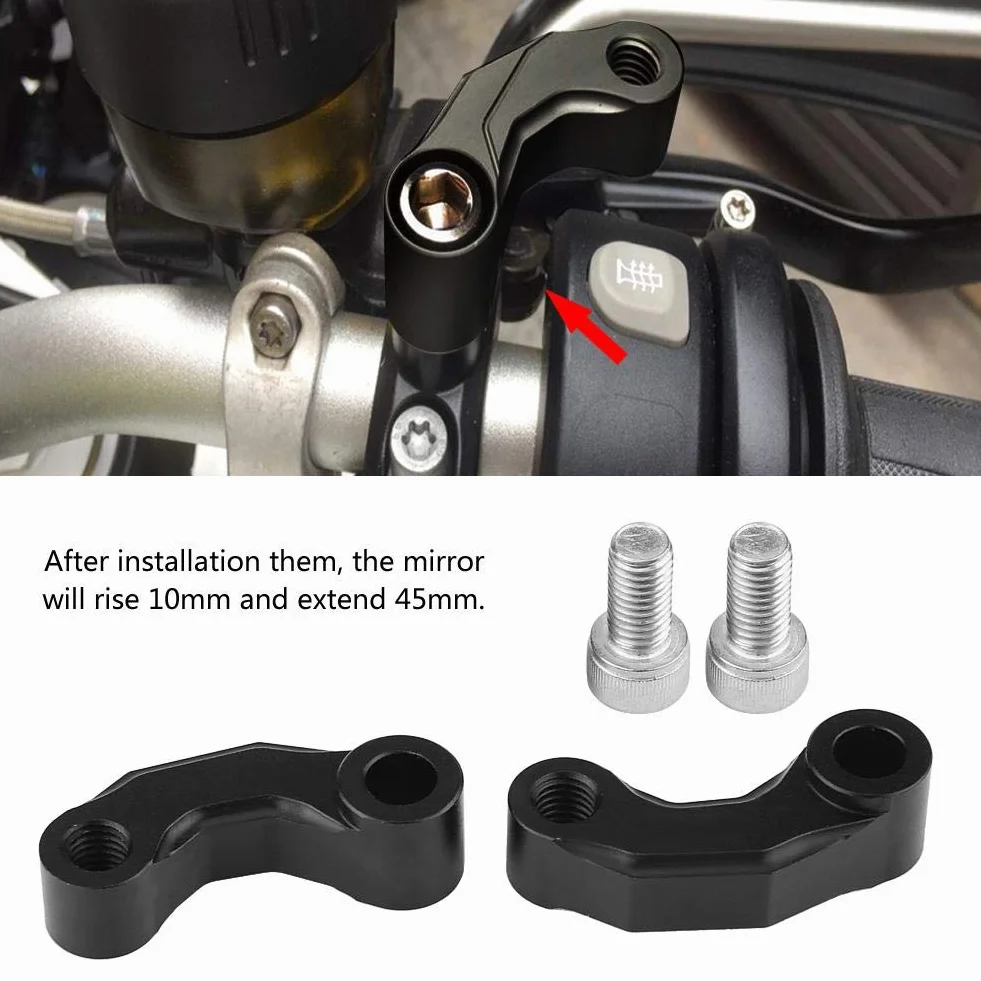 Keenso Adapter przedłużenia wspornika lusterka motocyklowego do R1200GS LC/ADV 13-18 R NineT/R1200R