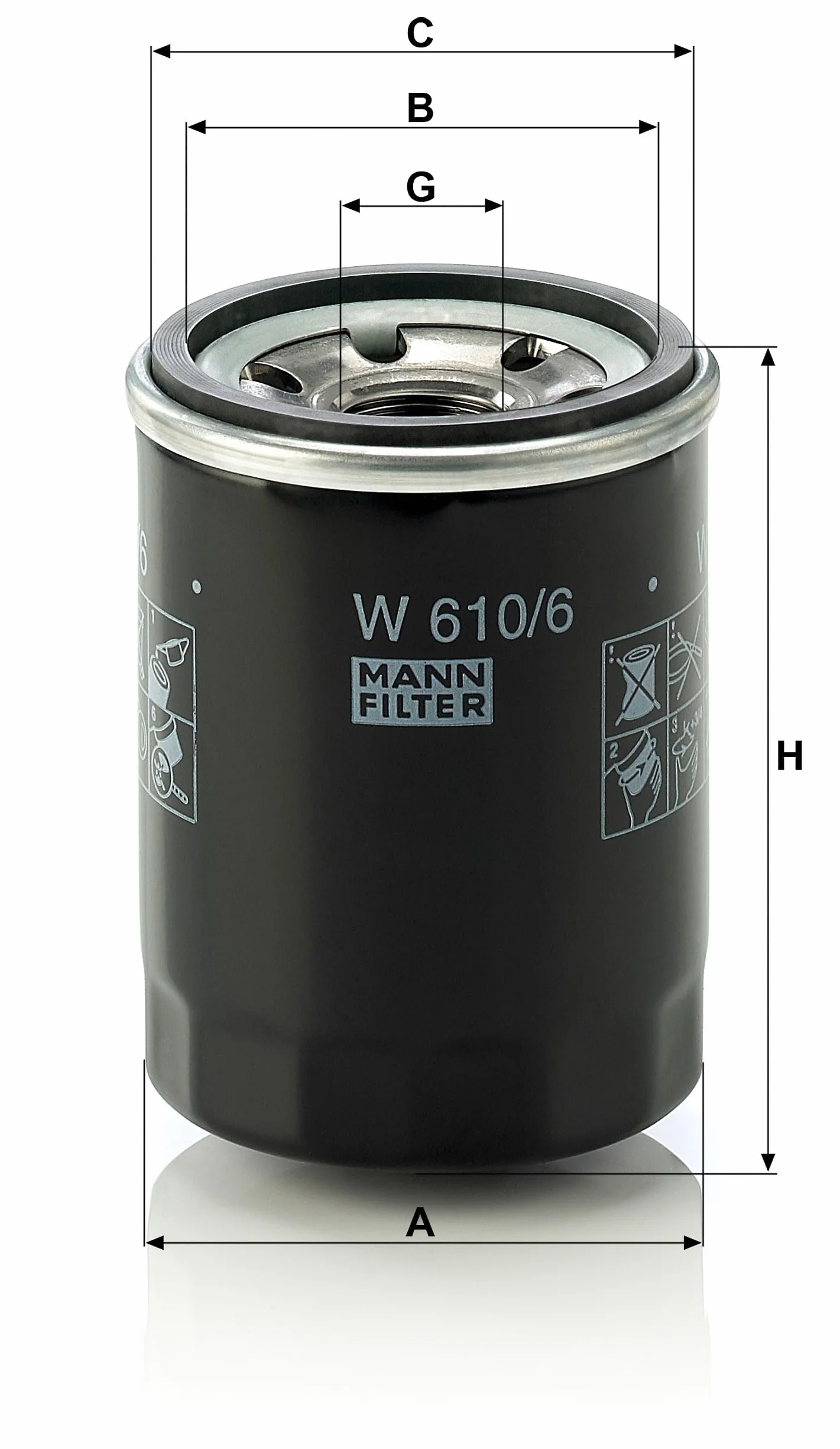 MANN-FILTER W 610/6 Filtr olejowy - do Samochody osobowe + dostawcze