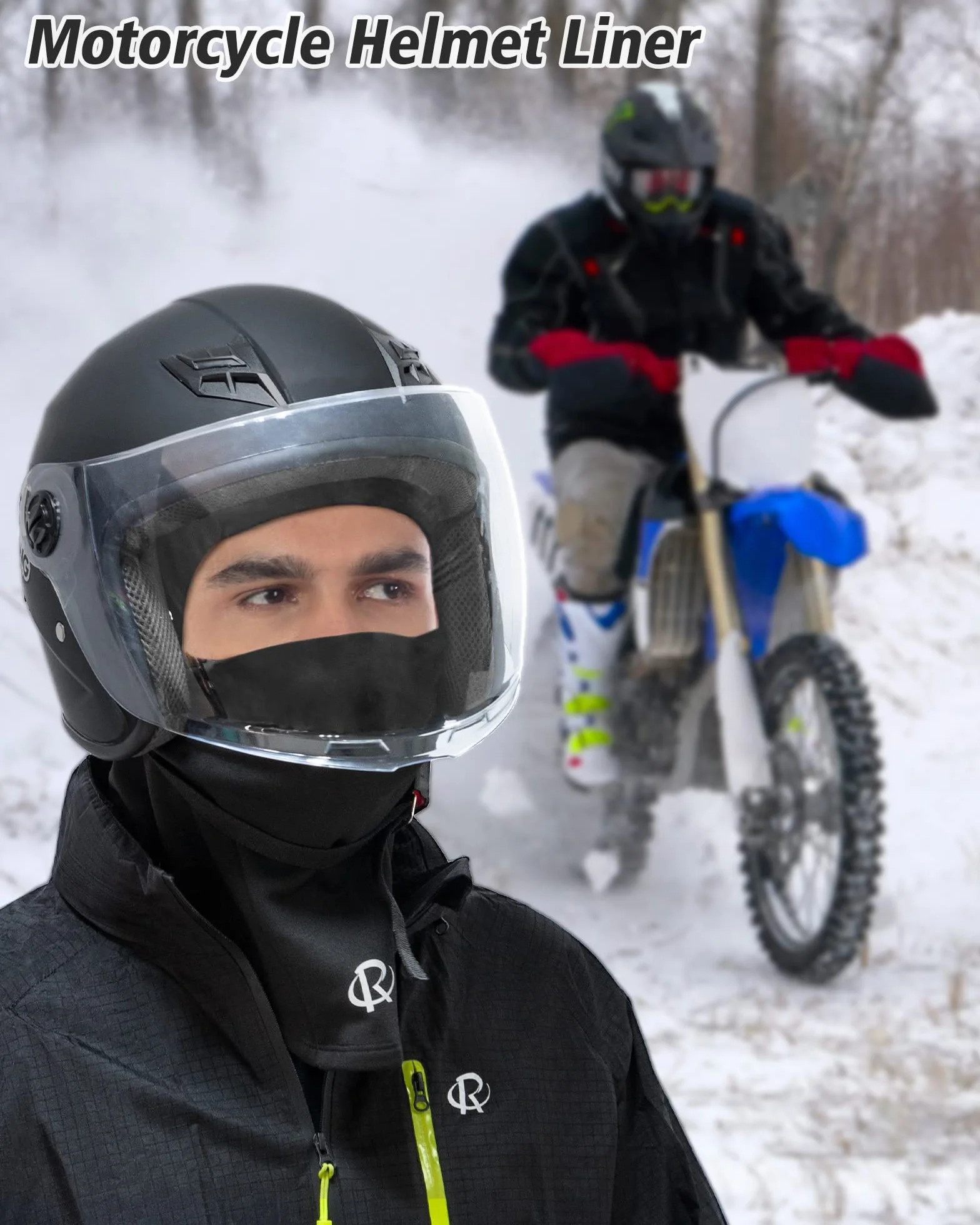 ROTTO Kominiarka, maska narciarska, okap na twarz, balaclava, zimowa, wiatroszczelna, termalna, na rower, motocykl, uniseks