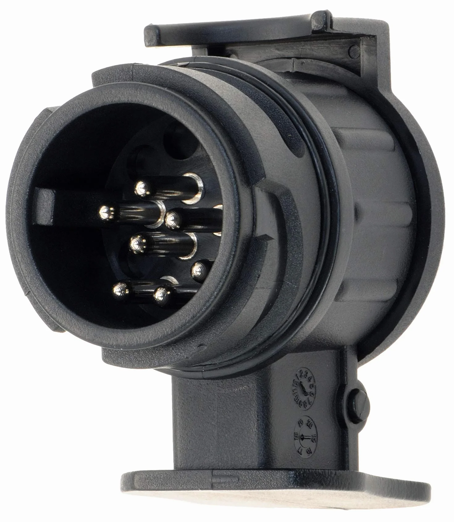 valonic adapter do przyczepy - 13 do 7 pin, czarny - samochód do przyczepy, adapter do samochodu, samochód i ciężarówka, krótki, hak przyczepy, adapter kawałek