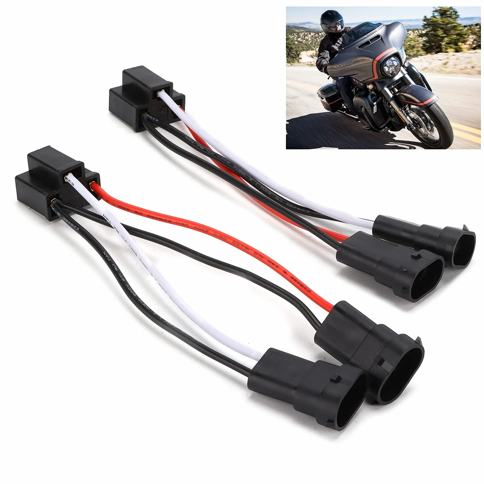 Adapter H4 9003 do H11, Fydun 2 Szt. 12V-24V H4 9003 Męski na H11 żeński Adapter do Wiązki Przewodów Wiązka Przewodów Reflektorów