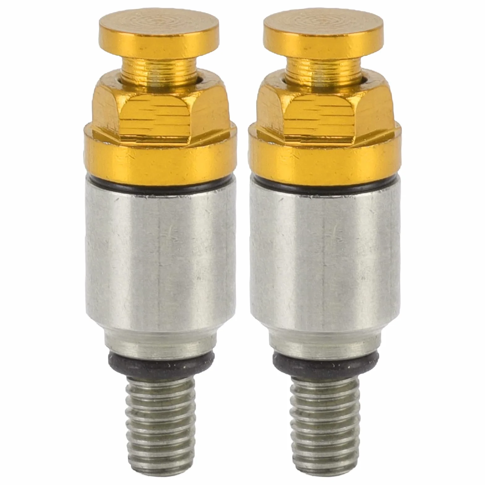 Zawór Nadmiarowy Odpowietrznika Widelca, 2 Szt. M5x0.8 ze Stopu Aluminium Widelec Odpowietrznik Powietrza Wymiana Zaworu Nadmiarowego dla CRF150R CR125R CR250R CRF250R(Żółty)